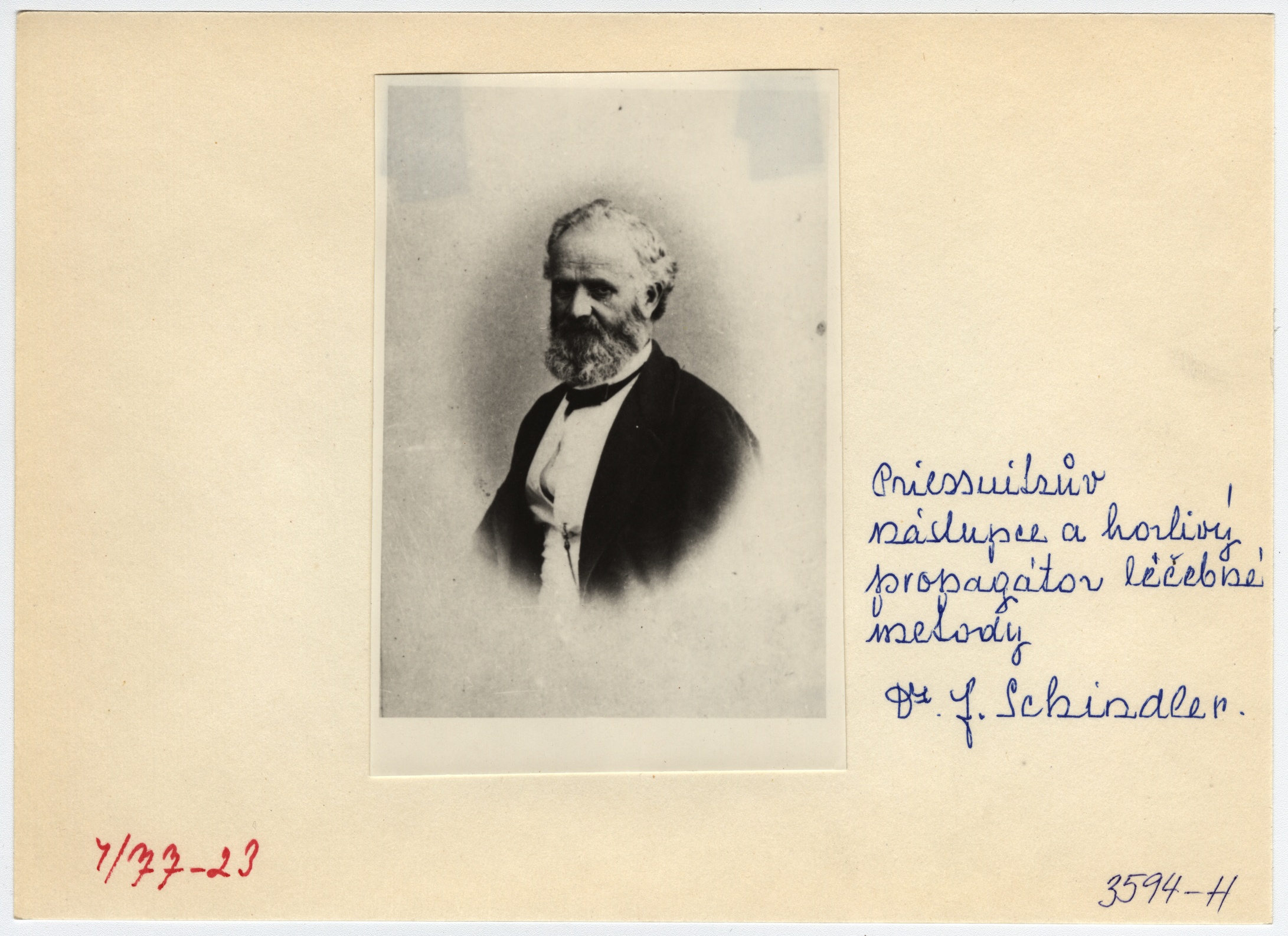 Náhledový obrázek Lékař Josef Schindler (1814-1890) (reprofoto) - 2