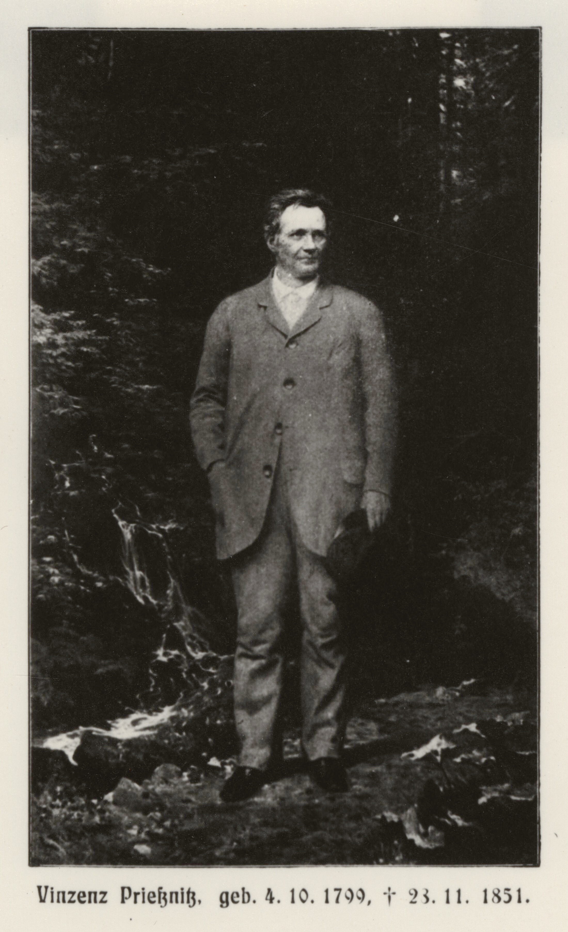 Náhledový obrázek Vincenz Priessnitz na obraze K. Riedla (reprofoto) - 1