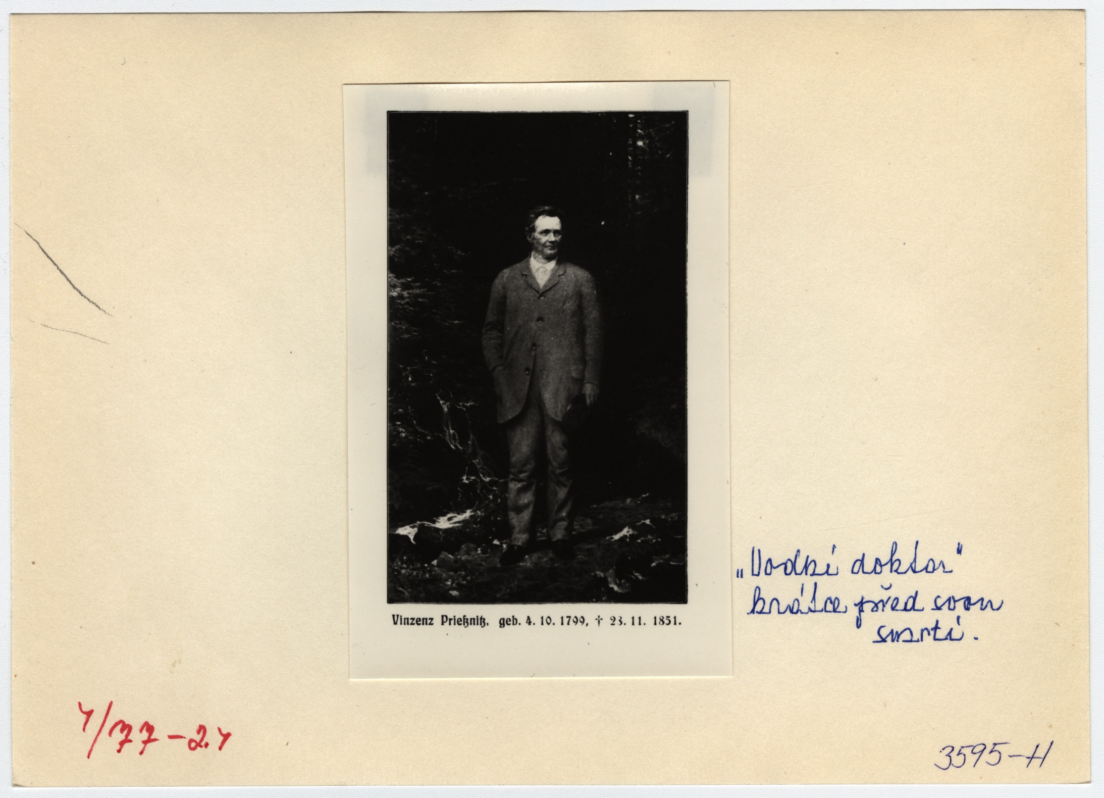 Náhledový obrázek Vincenz Priessnitz na obraze K. Riedla (reprofoto) - 2