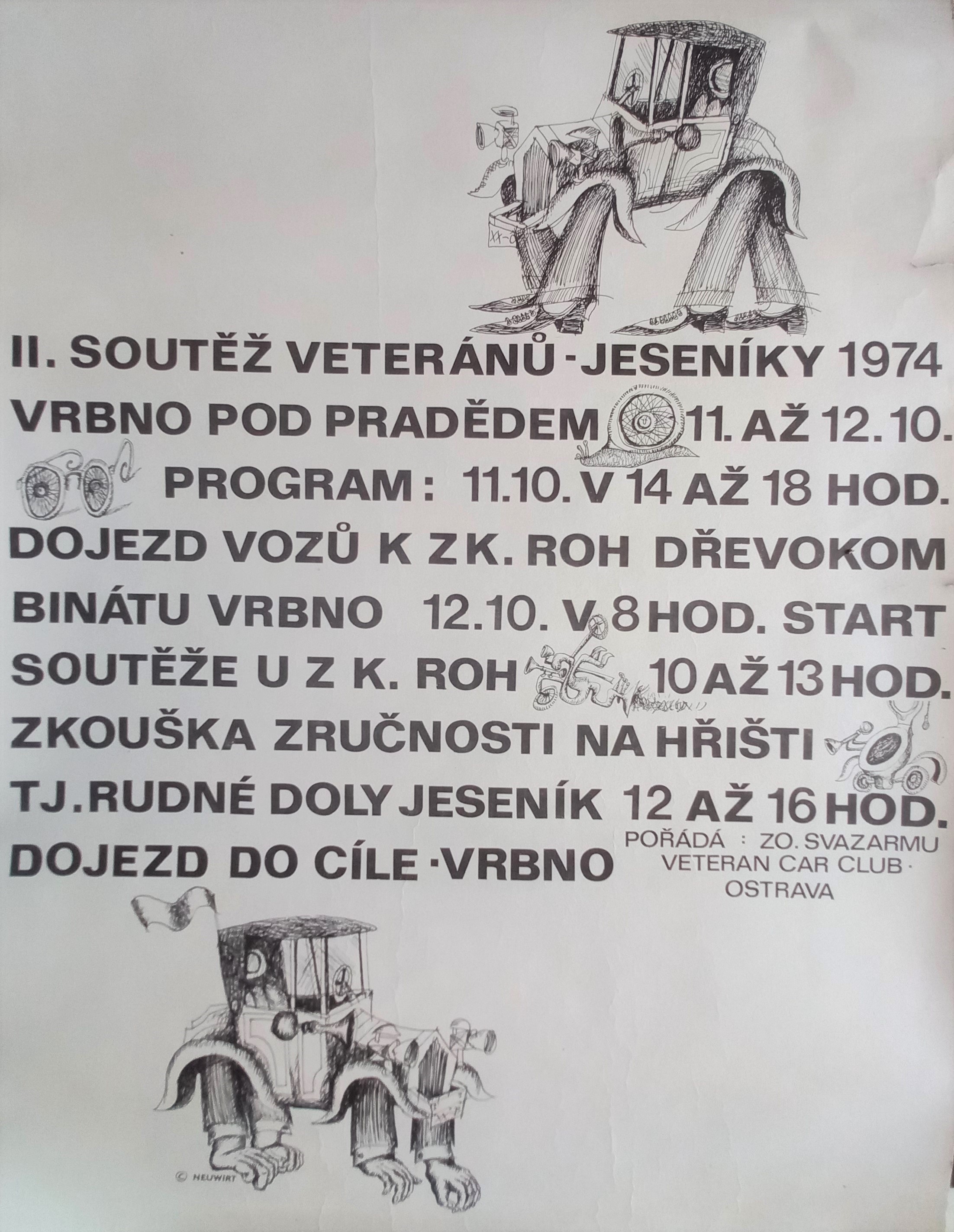 Náhledový obrázek Soutěž veteránů. Jeseníky 1974, II. ročník - 1