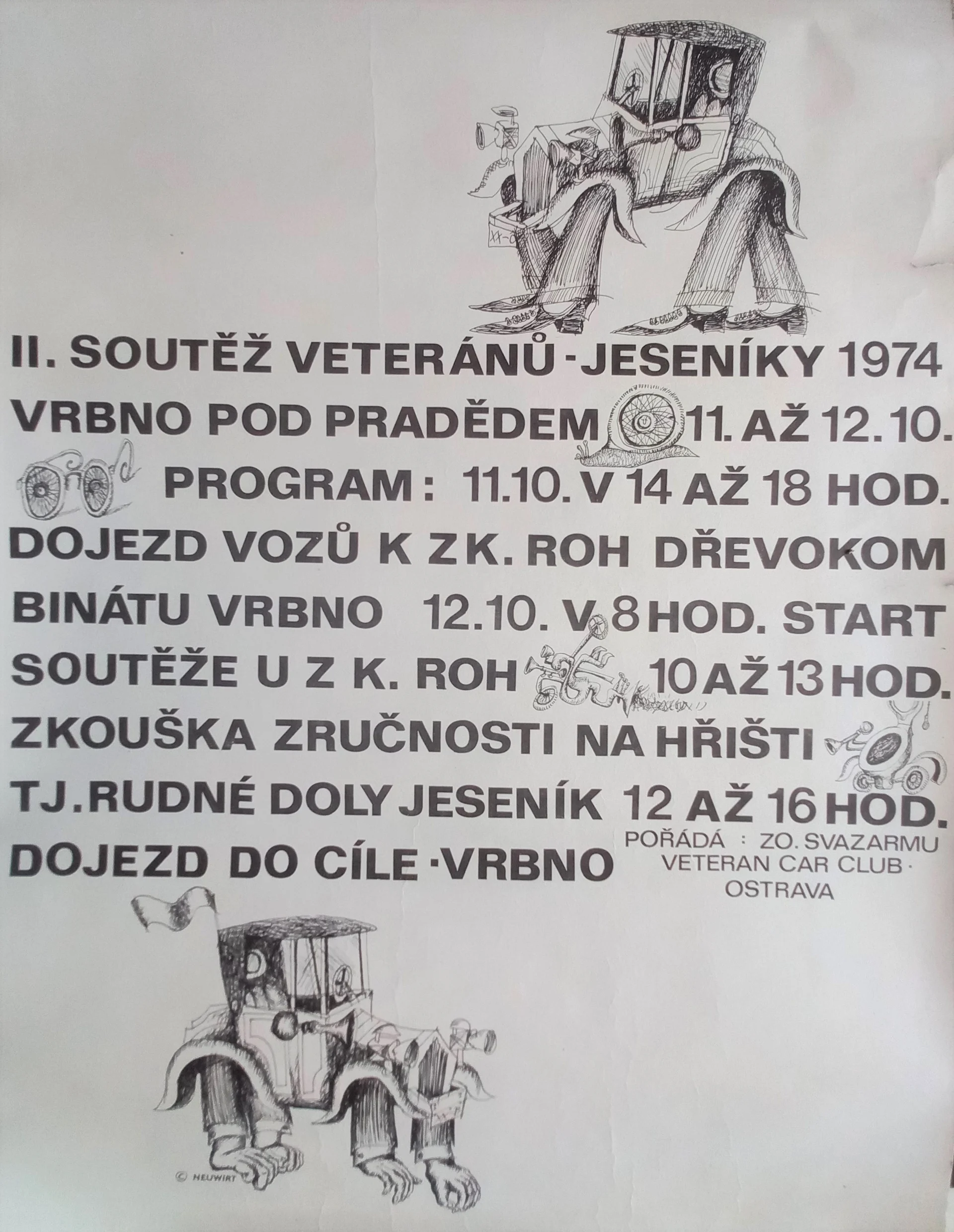 Náhledový obrázek předmětu Soutěž veteránů. Jeseníky 1974, II. ročník