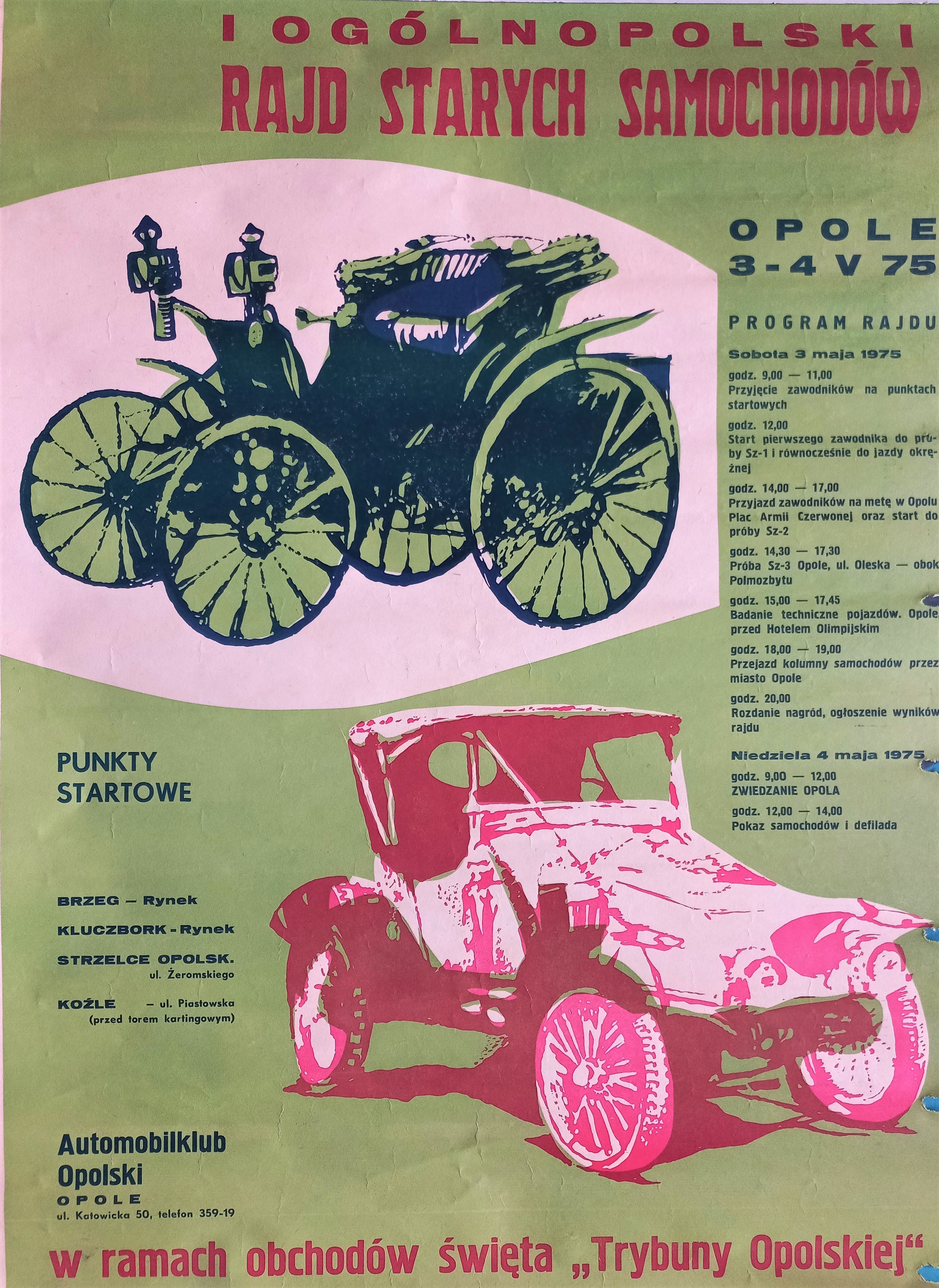 Náhledový obrázek Ogólnopolski rajd starych samochódow. Opole 1975 - 1