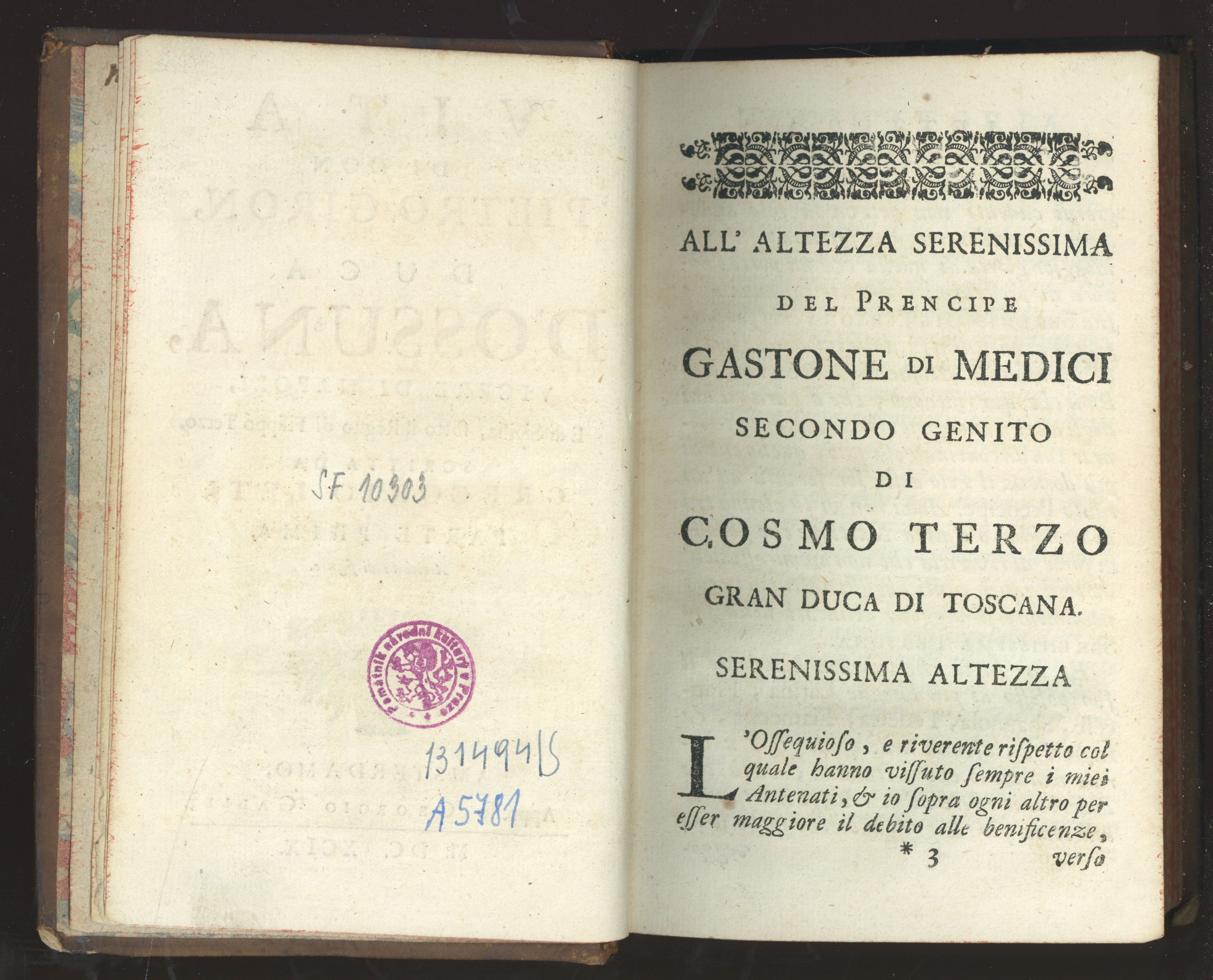 Náhledový obrázek SF 10303 – Vita di Don Pietro Girón, Duca d’Ossuna, 1., 1699 - 8