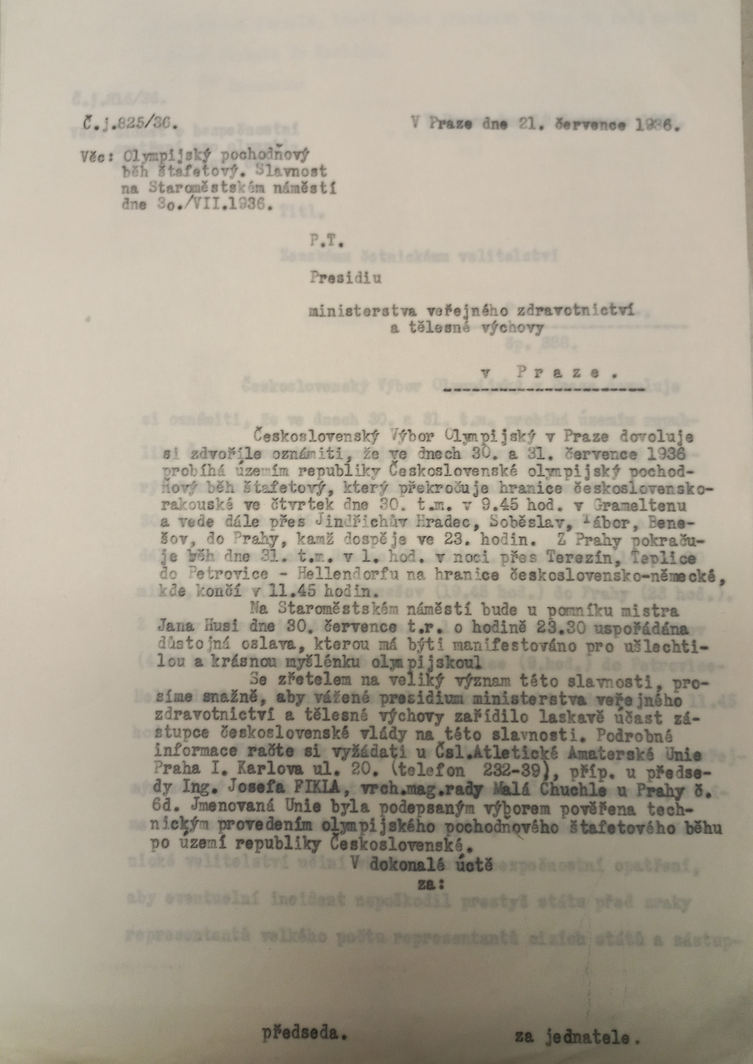 Náhledový obrázek Koncept oznámení o olympijském pochodňovém běhu štafetovém - 1