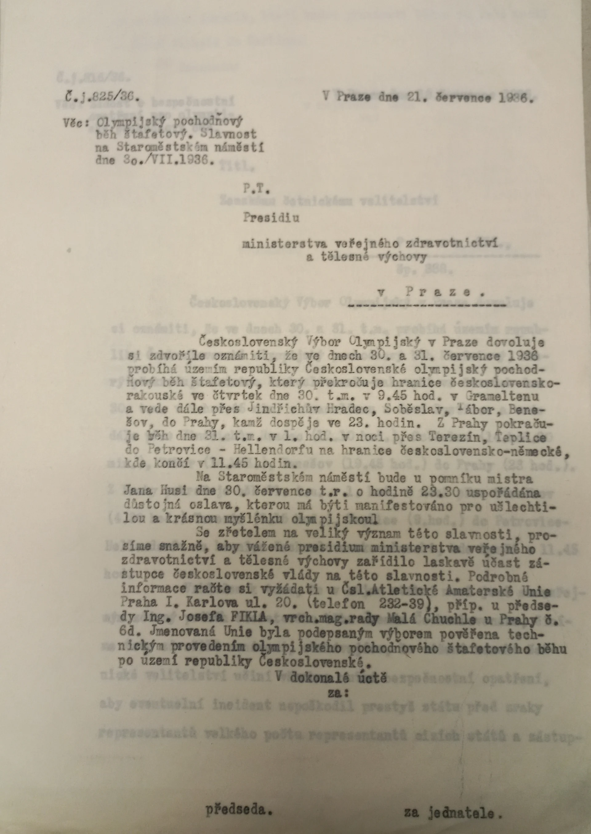 Náhledový obrázek předmětu Koncept oznámení o olympijském pochodňovém běhu štafetovém