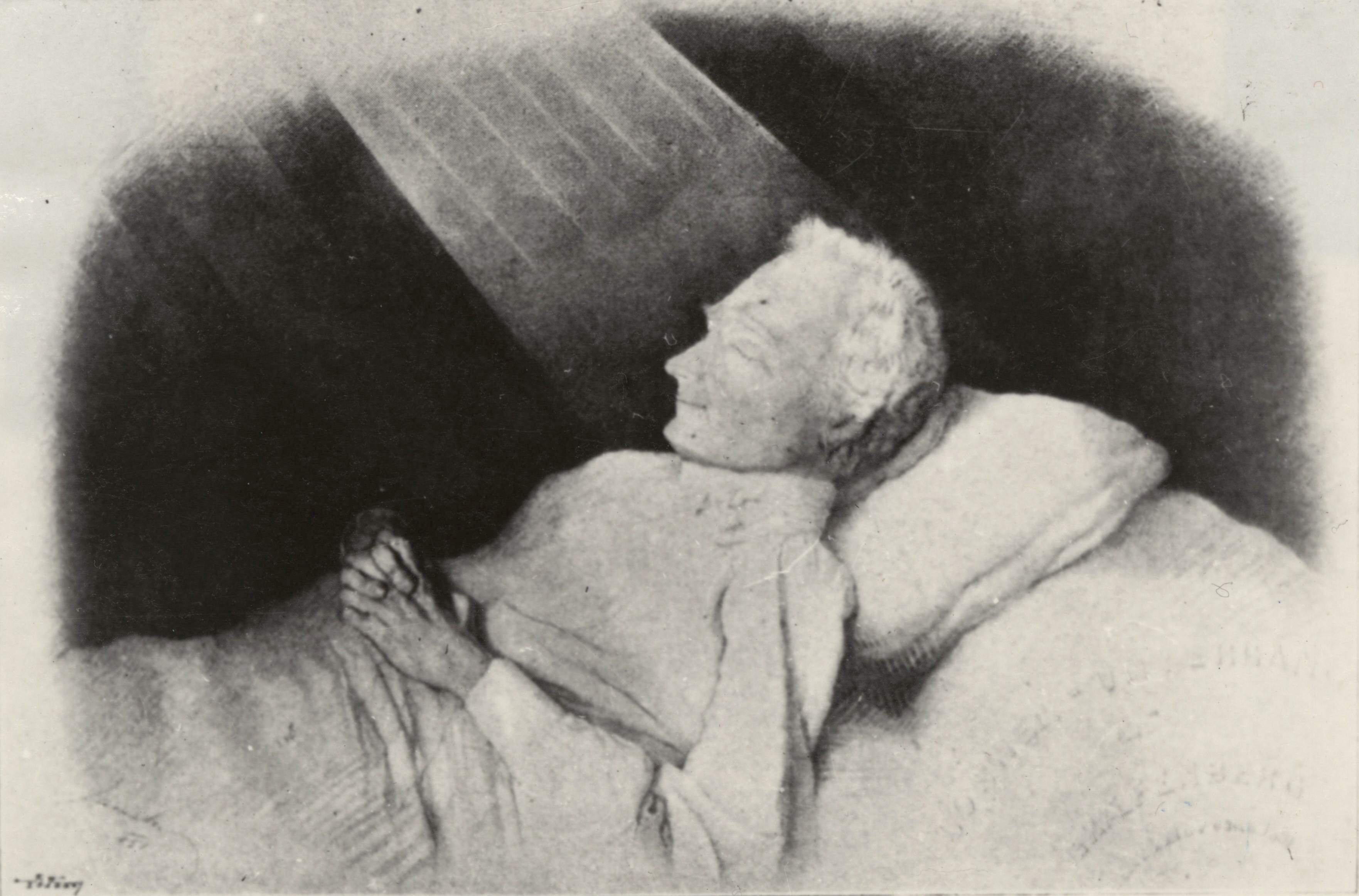 Náhledový obrázek Vincenz Priessnitz na úmrtním loži (reprofoto) - 1