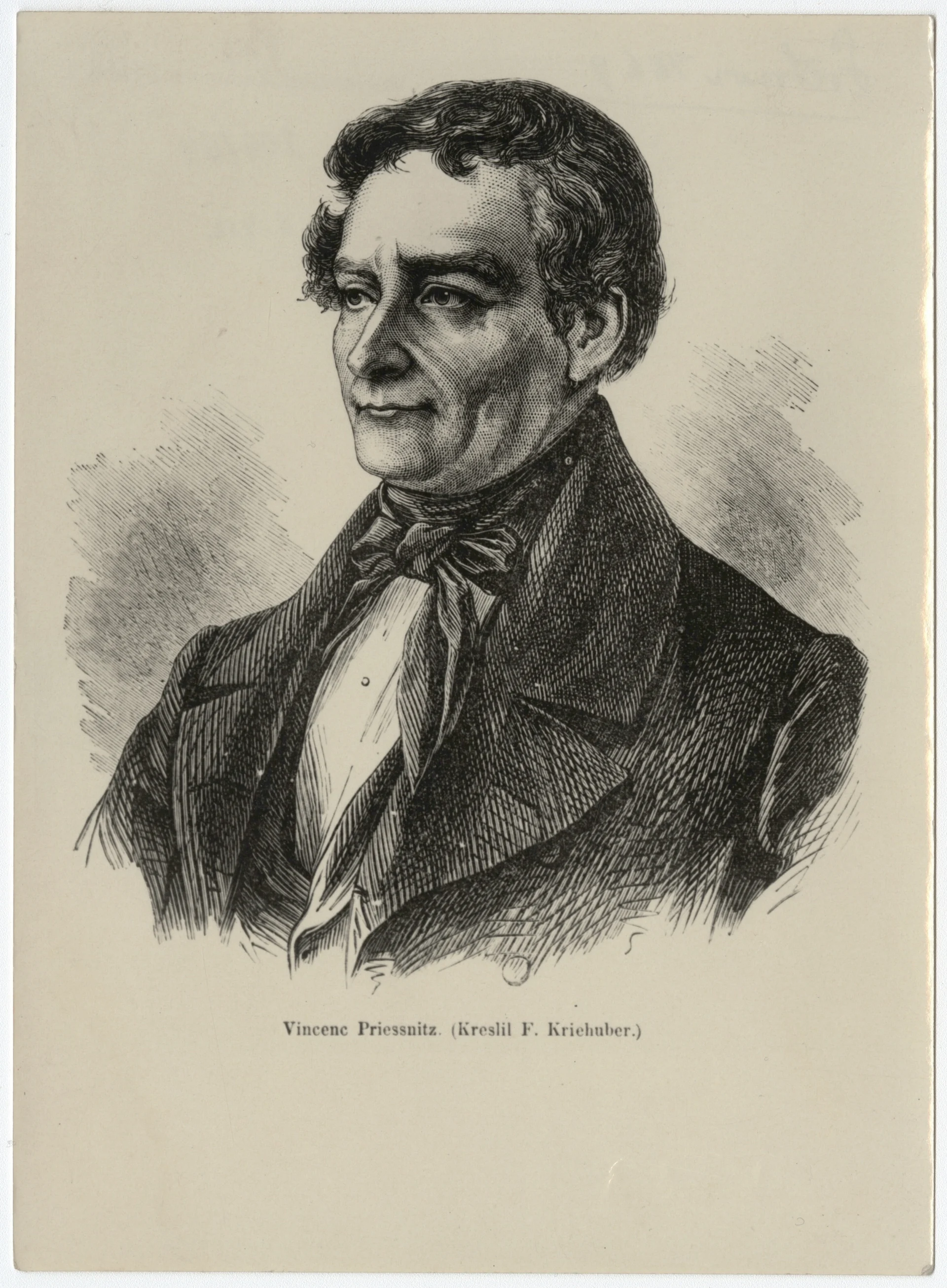 Náhledový obrázek předmětu Vincenz Priessnitz (fotokopie kresby)