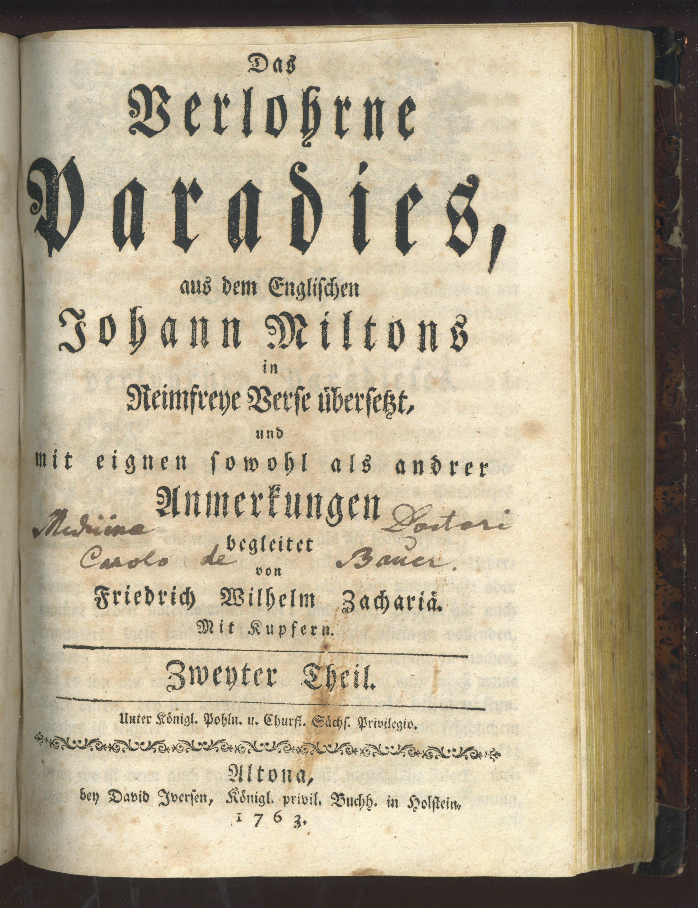 Náhledový obrázek SF 10283 – Das verlohrne Paradies, 1.–2., 1762, 1763 - 28