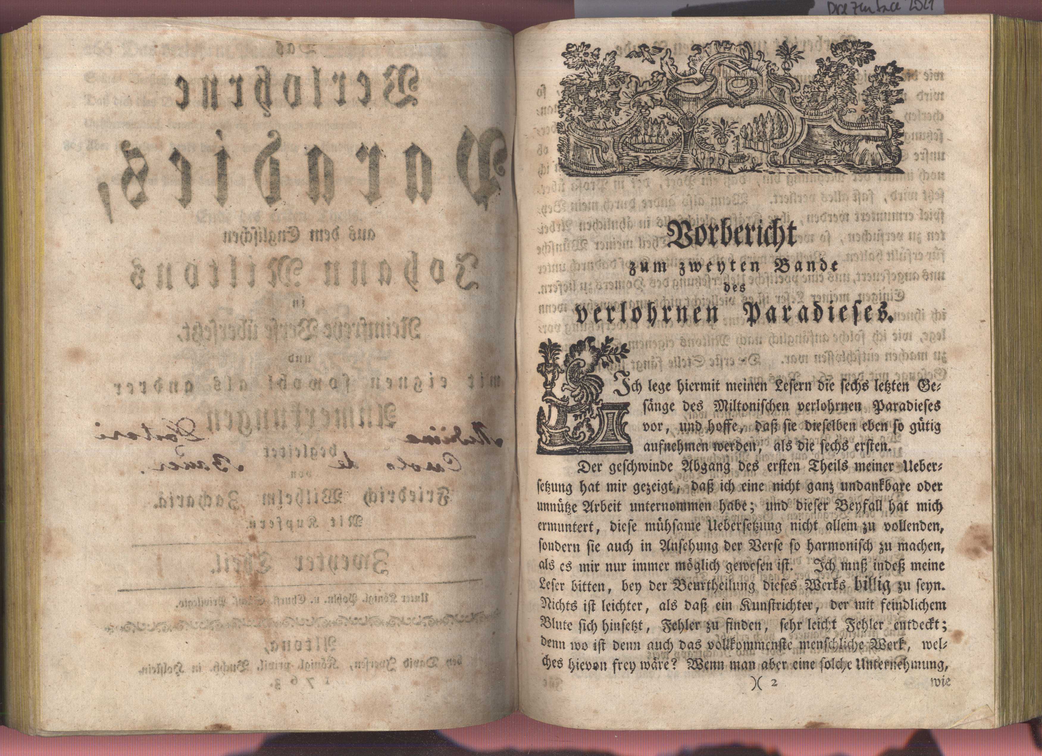 Náhledový obrázek SF 10283 – Das verlohrne Paradies, 1.–2., 1762, 1763 - 32