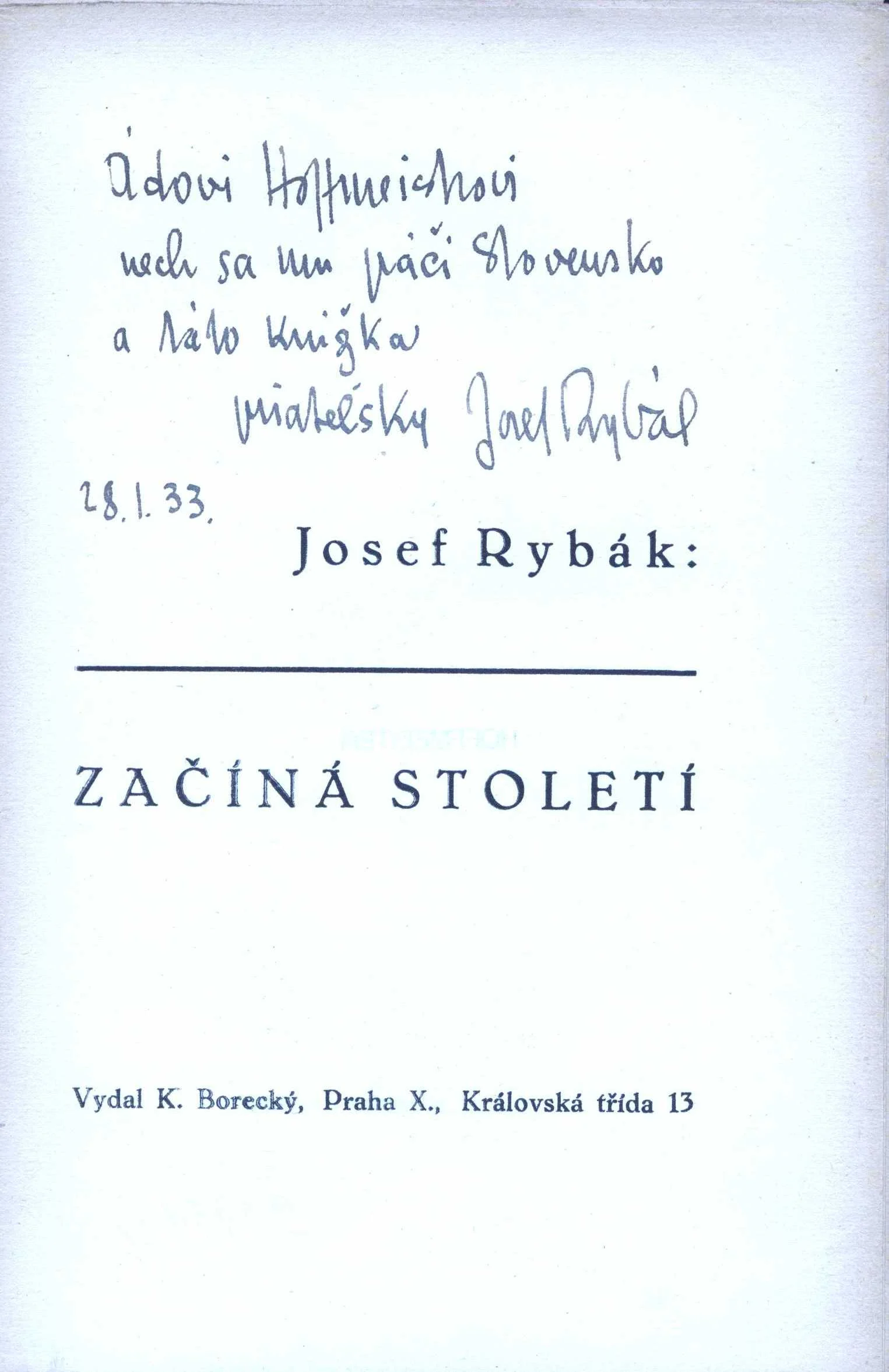 Náhledový obrázek předmětu Začíná století