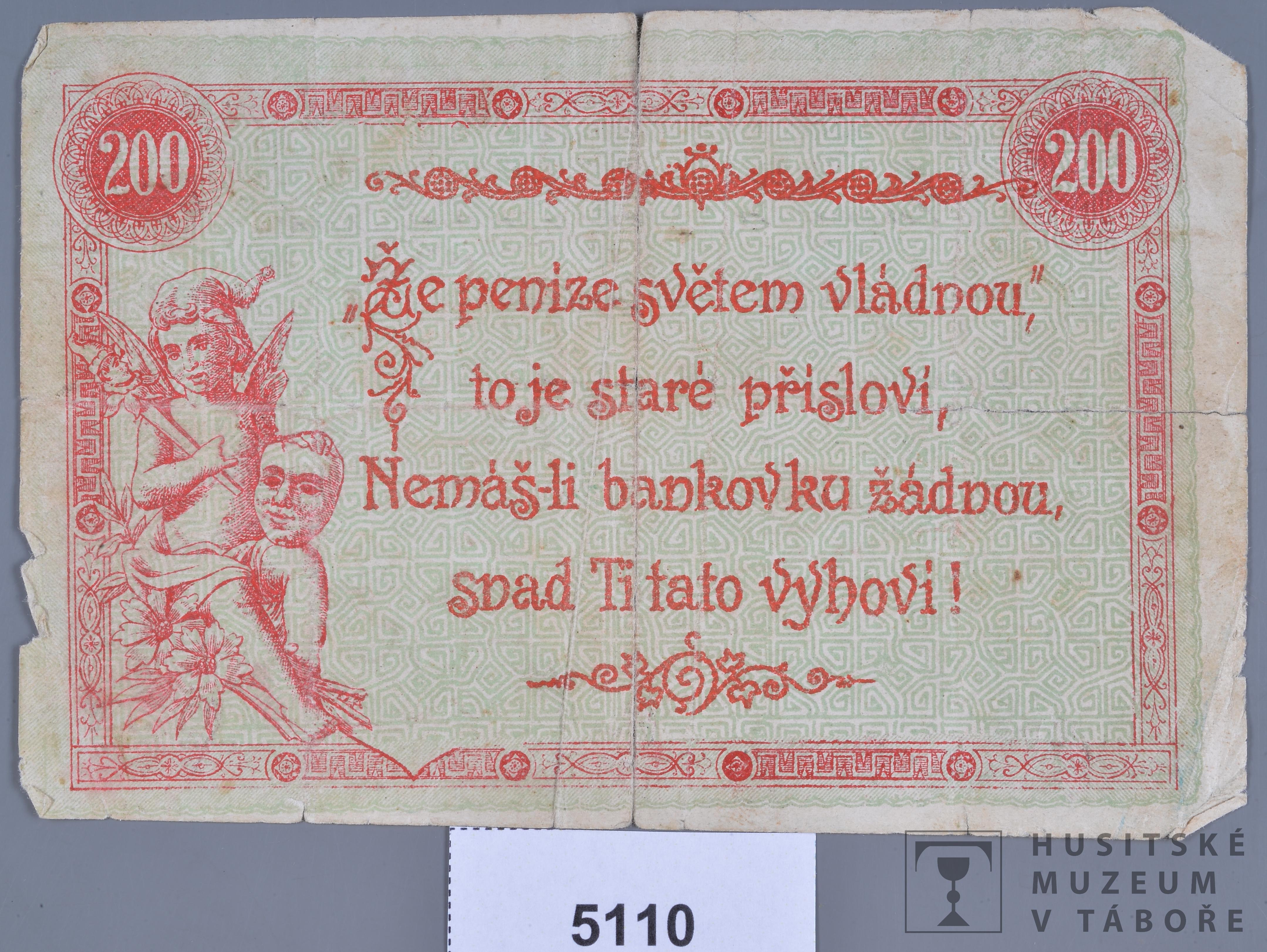 Náhledový obrázek Bankovka - přání - 1