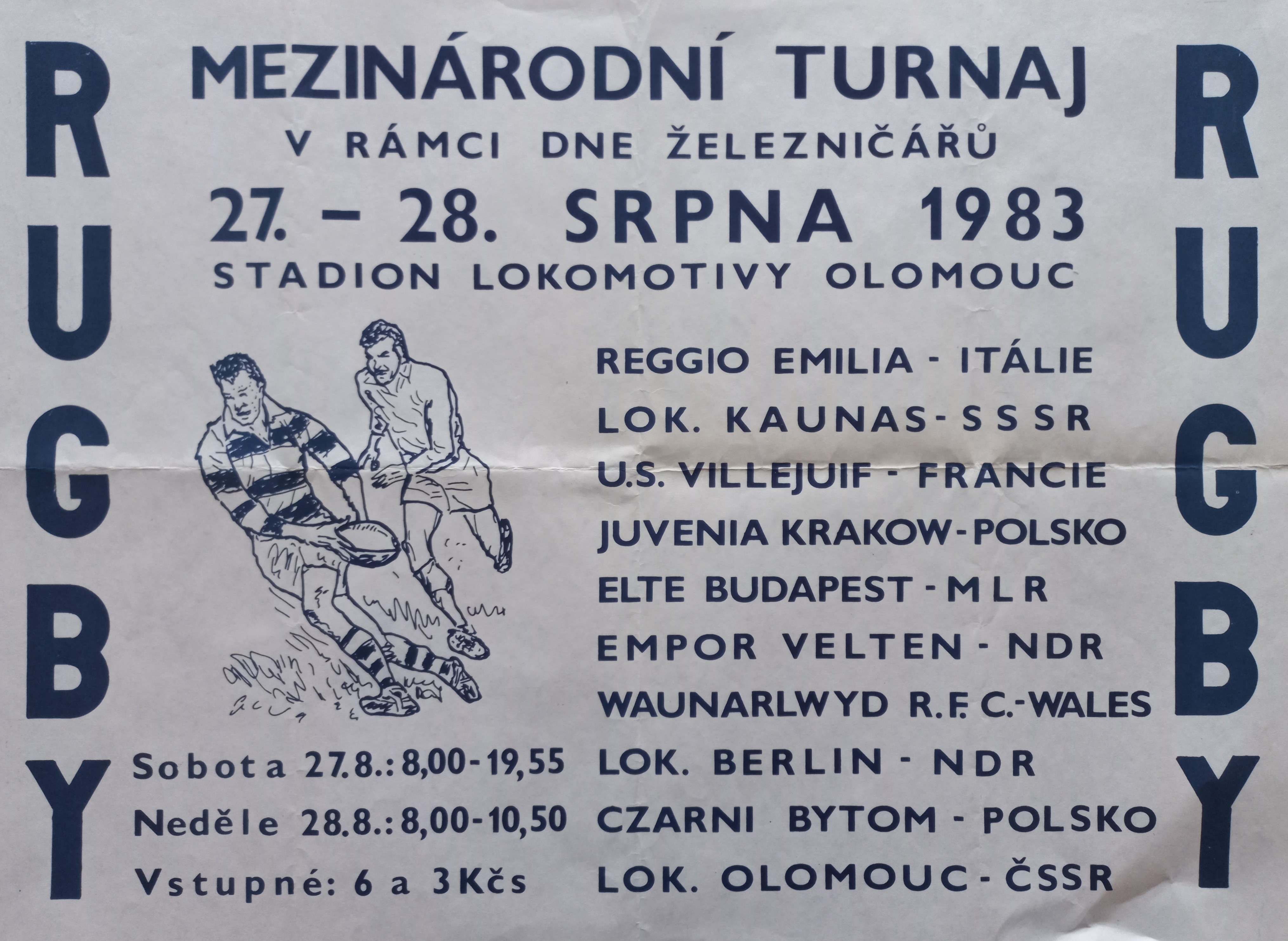 Náhledový obrázek Mezinárodní turnaj v rugby. Stadion Lokomotivy Olomouc - 1