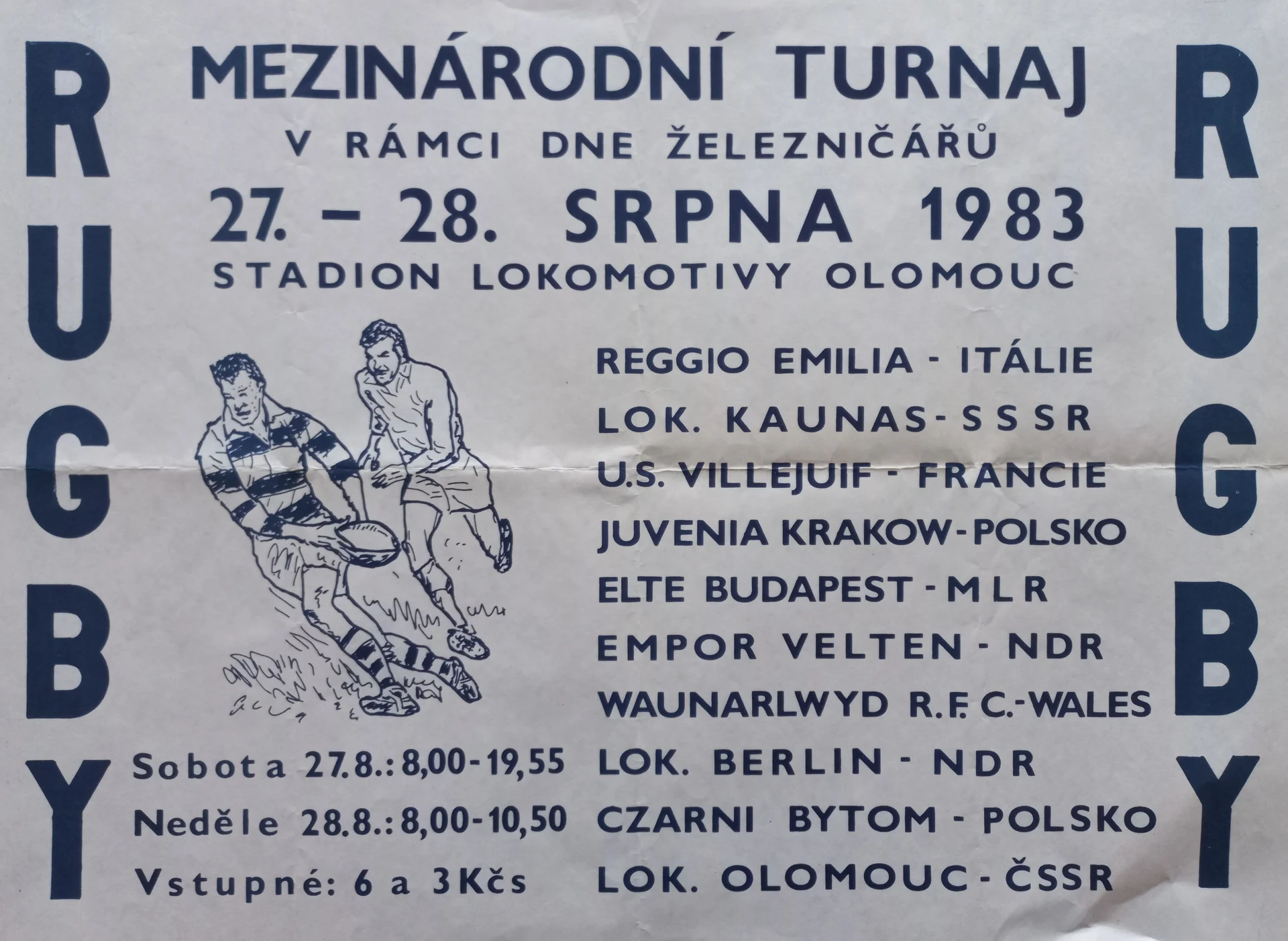 Náhledový obrázek předmětu Mezinárodní turnaj v rugby. Stadion Lokomotivy Olomouc