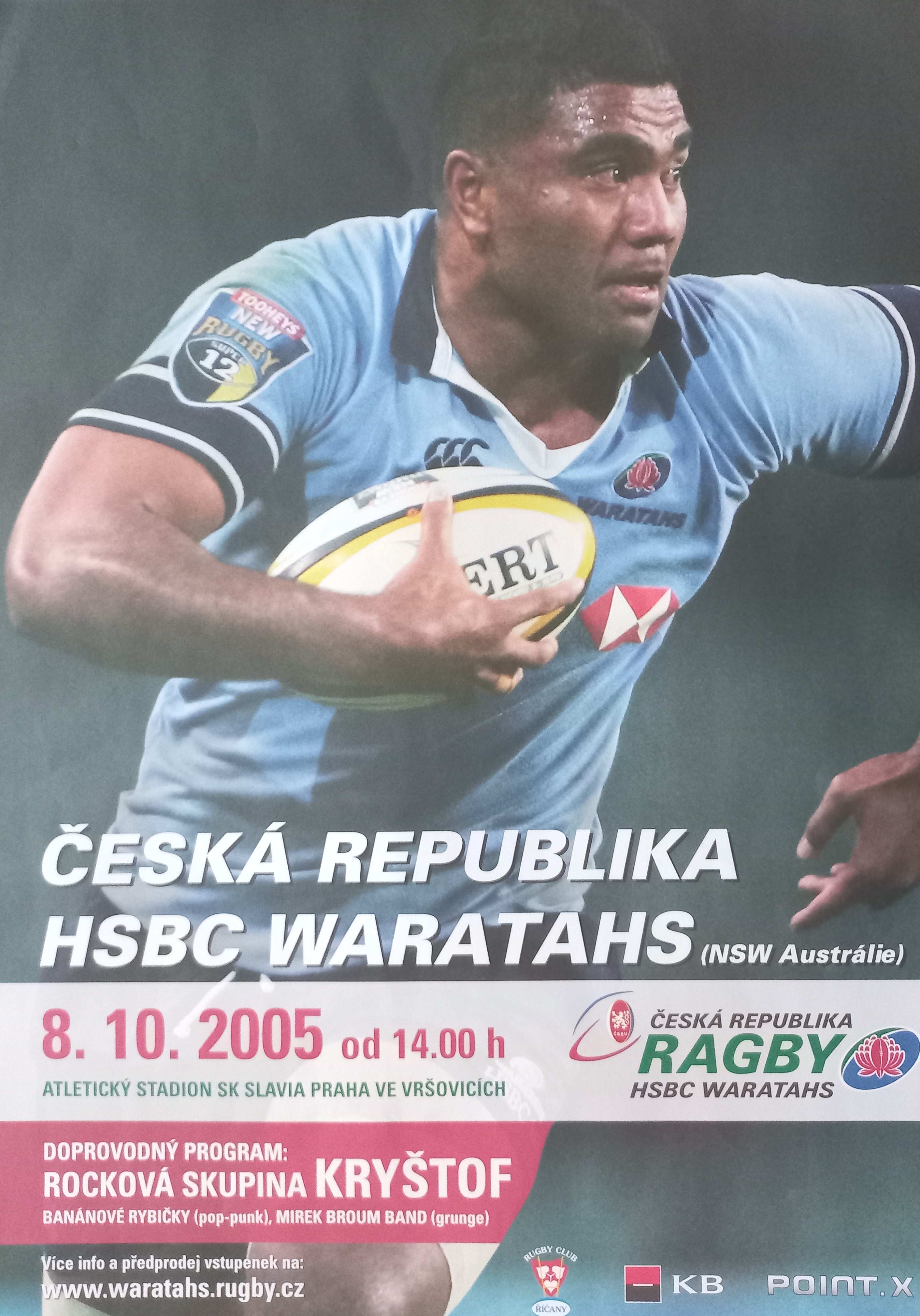 Náhledový obrázek Mezinárodní utkání v rugby. Česká republika - HSBC Waratahs - 1