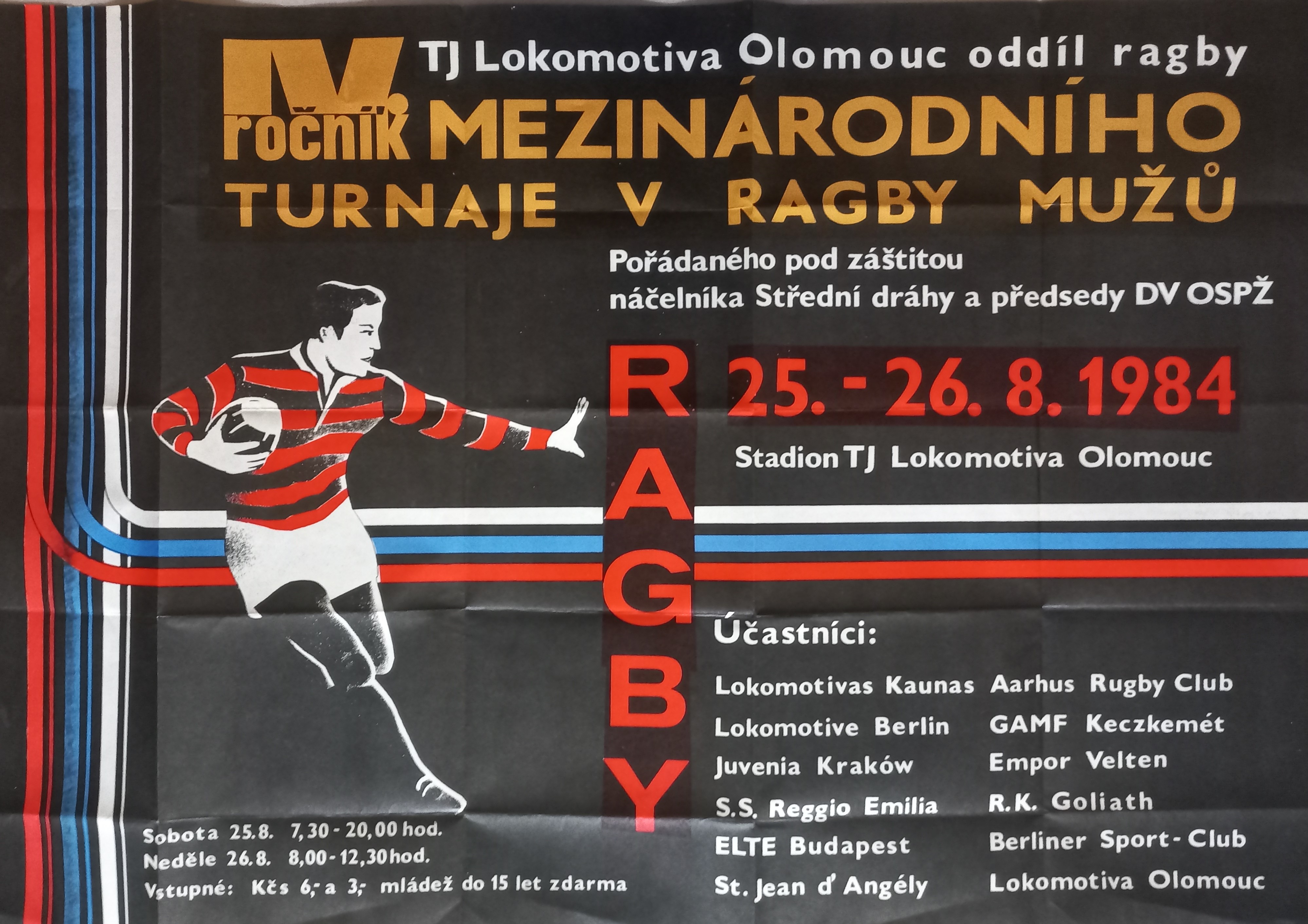 Náhledový obrázek Mezinárodní turnaj v rugby mužů. Olomouc 1984 - 1