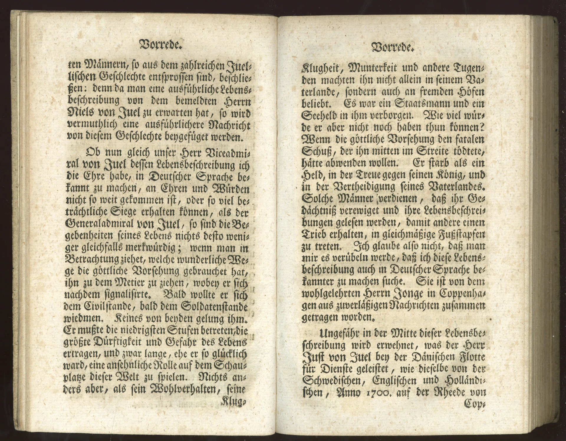 Náhledový obrázek předmětu SF 10347 – Leben des … Vice-Admirals, Herrn Just von Juels, 1756