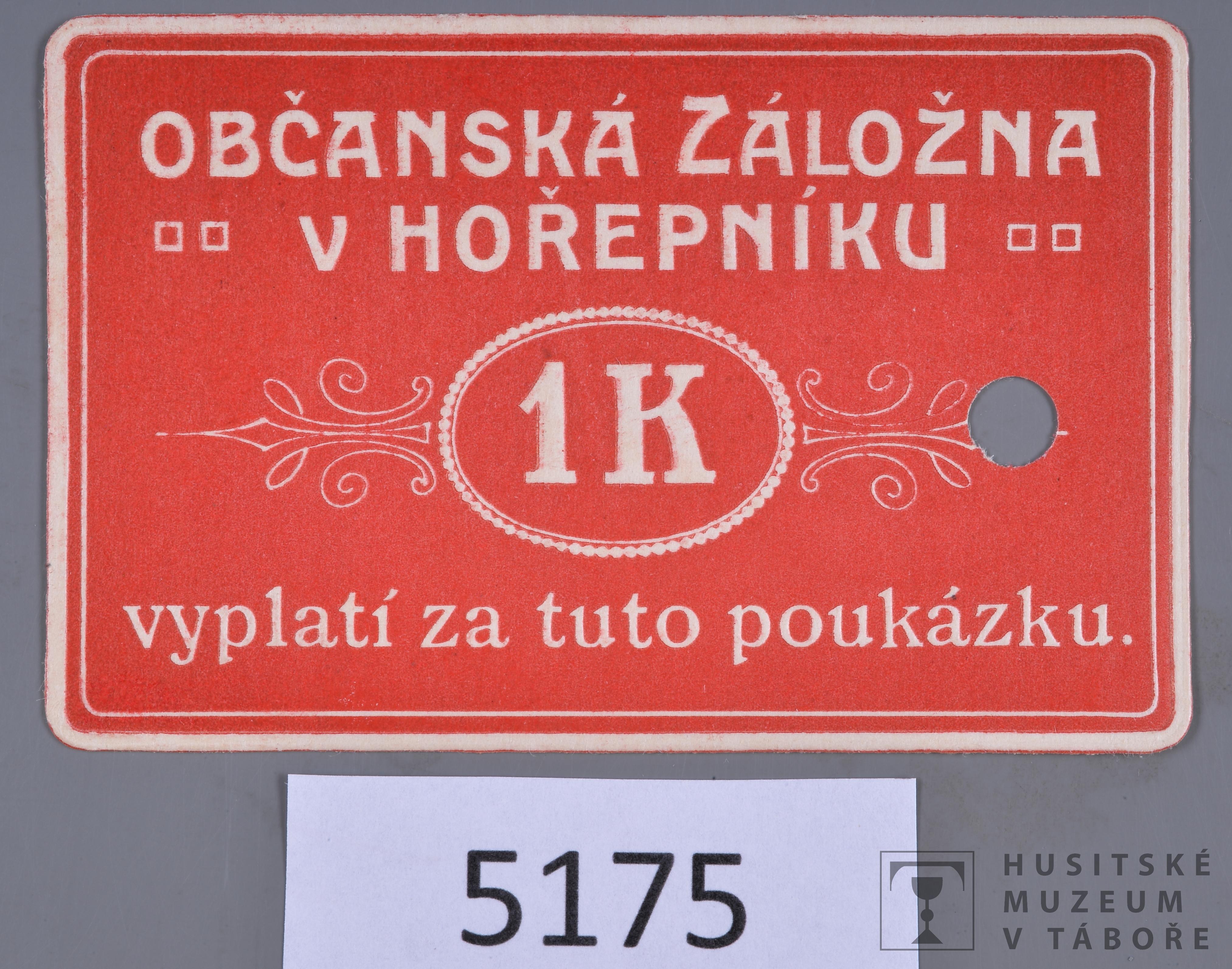 Náhledový obrázek Peněžní poukázka - 1