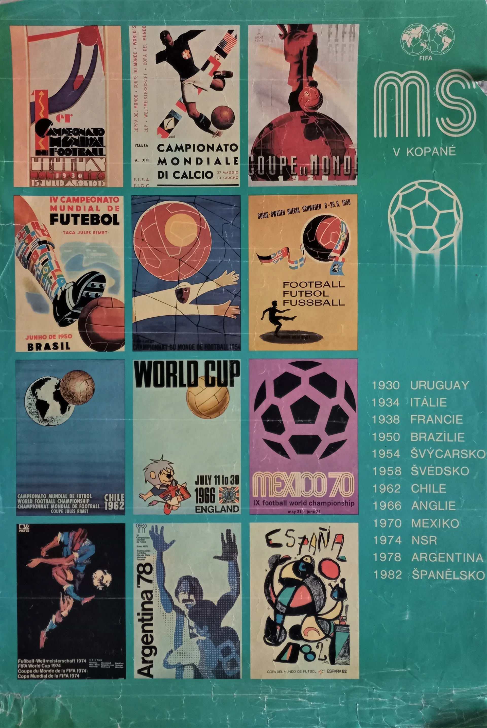 Náhledový obrázek předmětu Mistrovství světa v kopané. 1930-1982