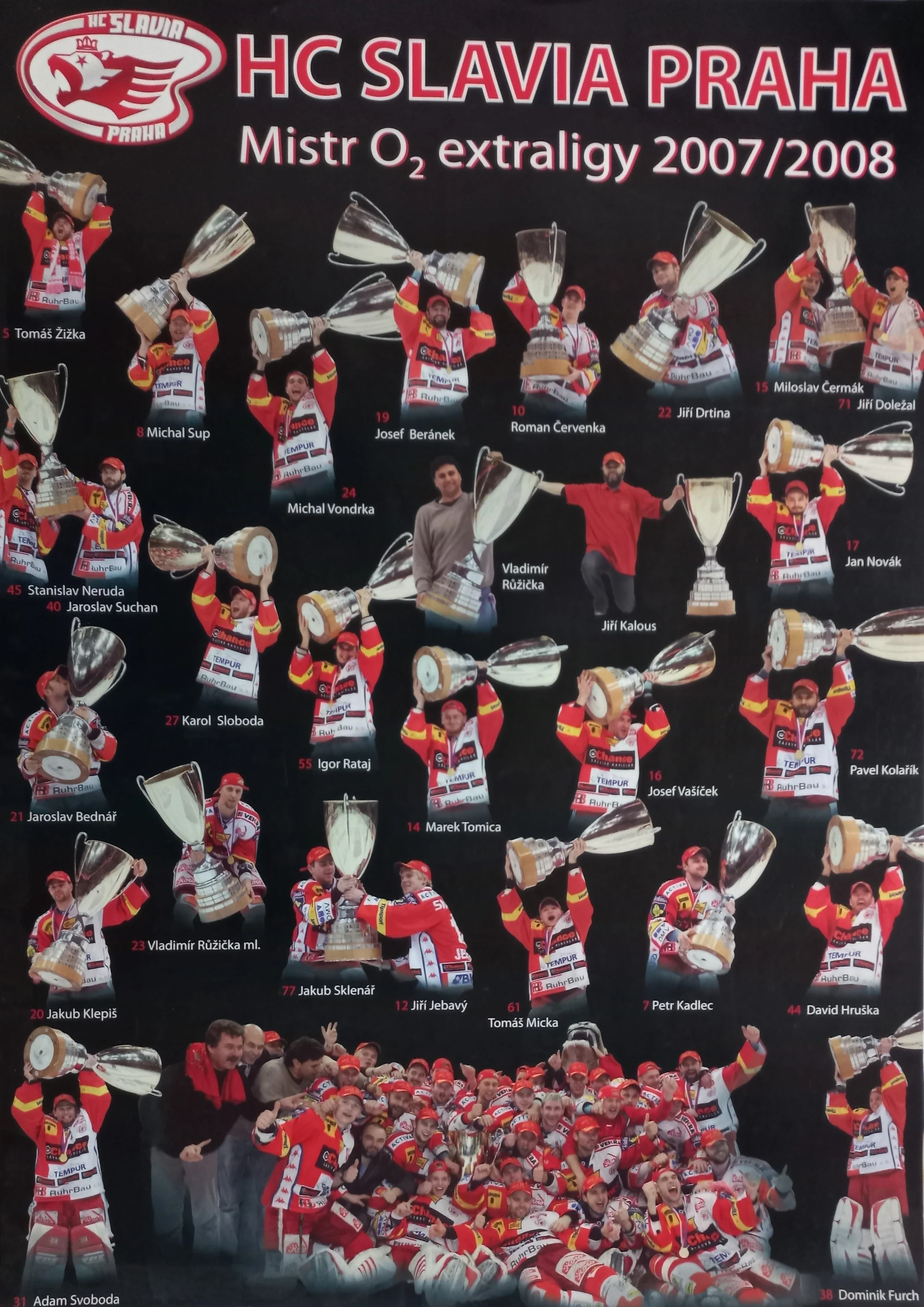 Náhledový obrázek předmětu HC Slavia Praha. Mistr extraligy 2007/2008