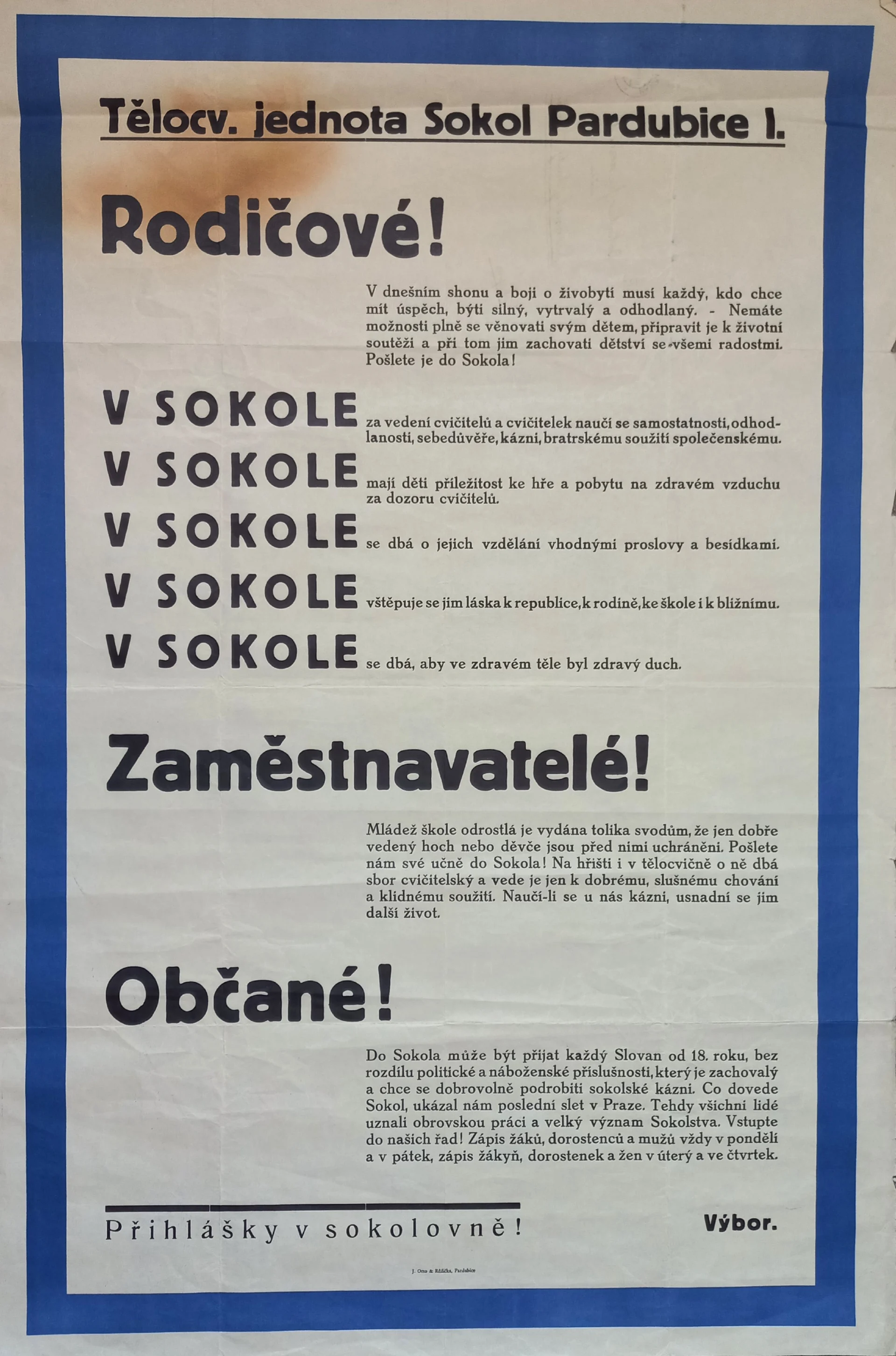 Náhledový obrázek předmětu Sokol Pardubice I.