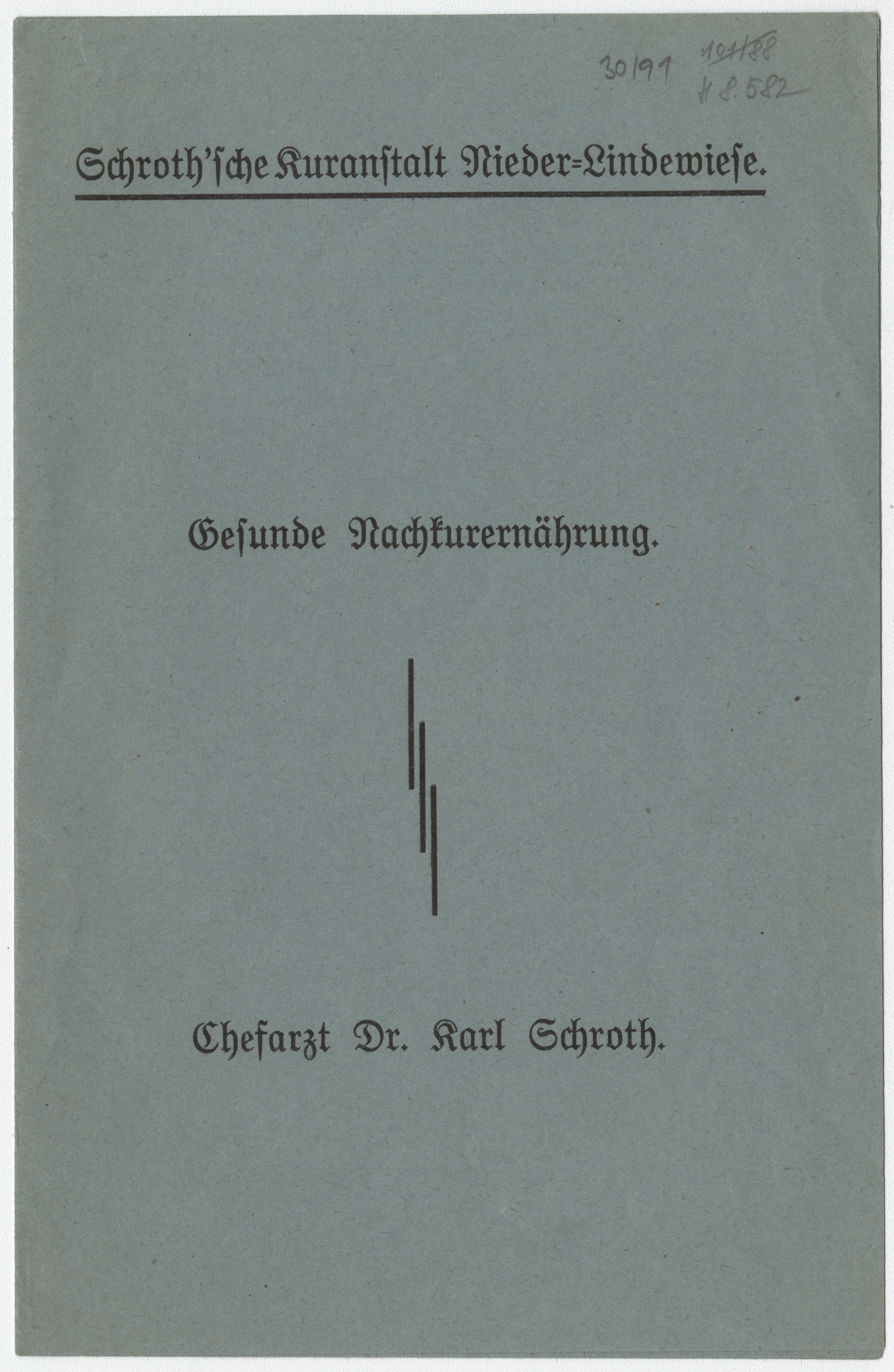Náhledový obrázek Dr. Karl Schroth: Zásady stravování po prodělané kúře (brožura) - 1