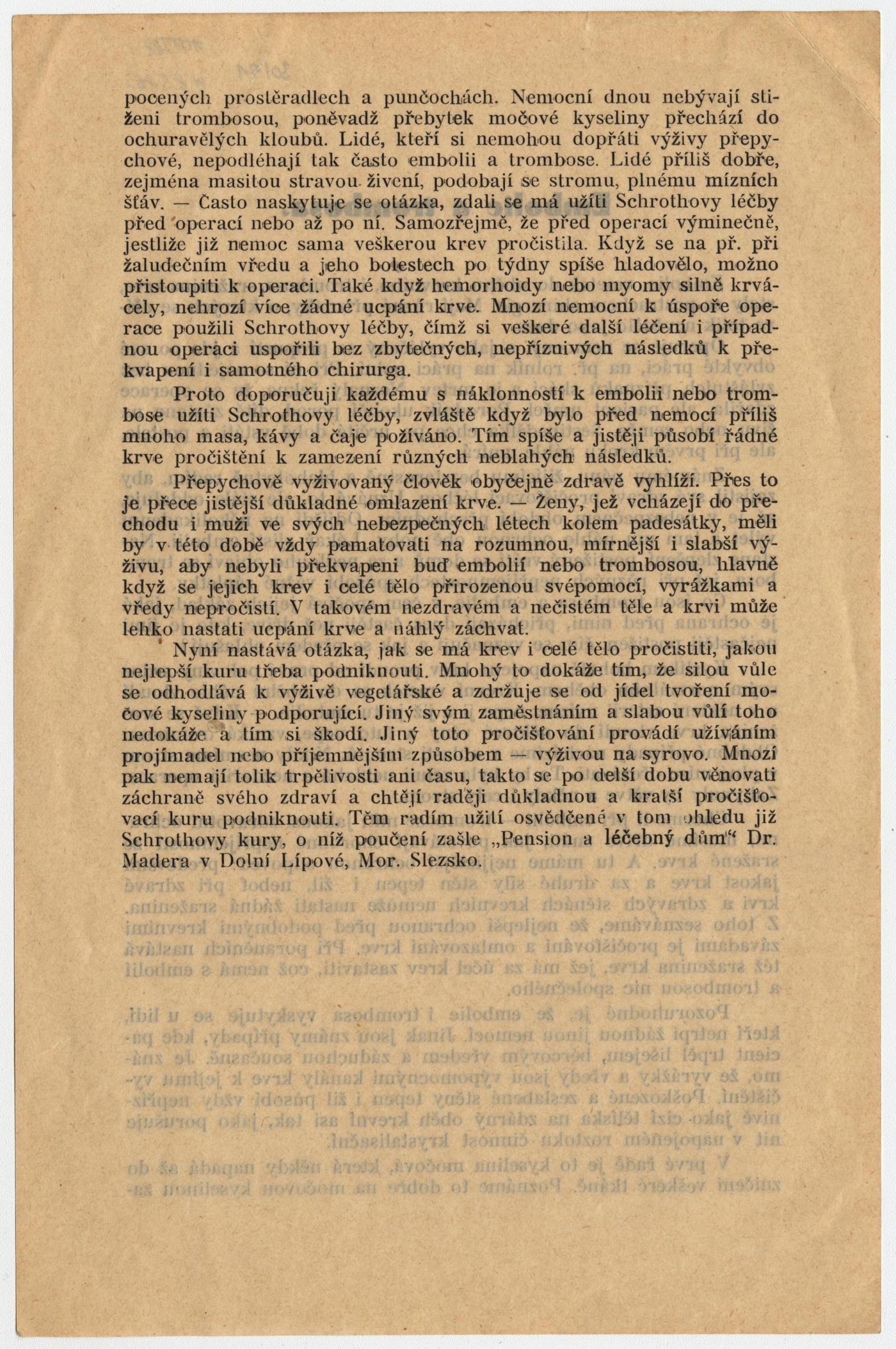 Náhledový obrázek Embolie a trombosa (leták) - 2