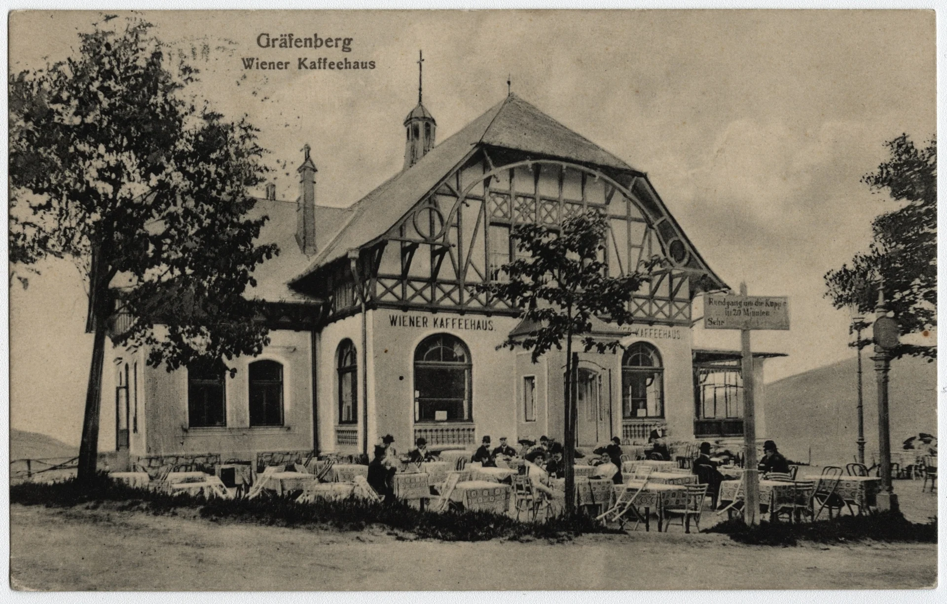 Náhledový obrázek předmětu Wiener Kaffehaus v Lázních Jeseník (čb. pohlednice)