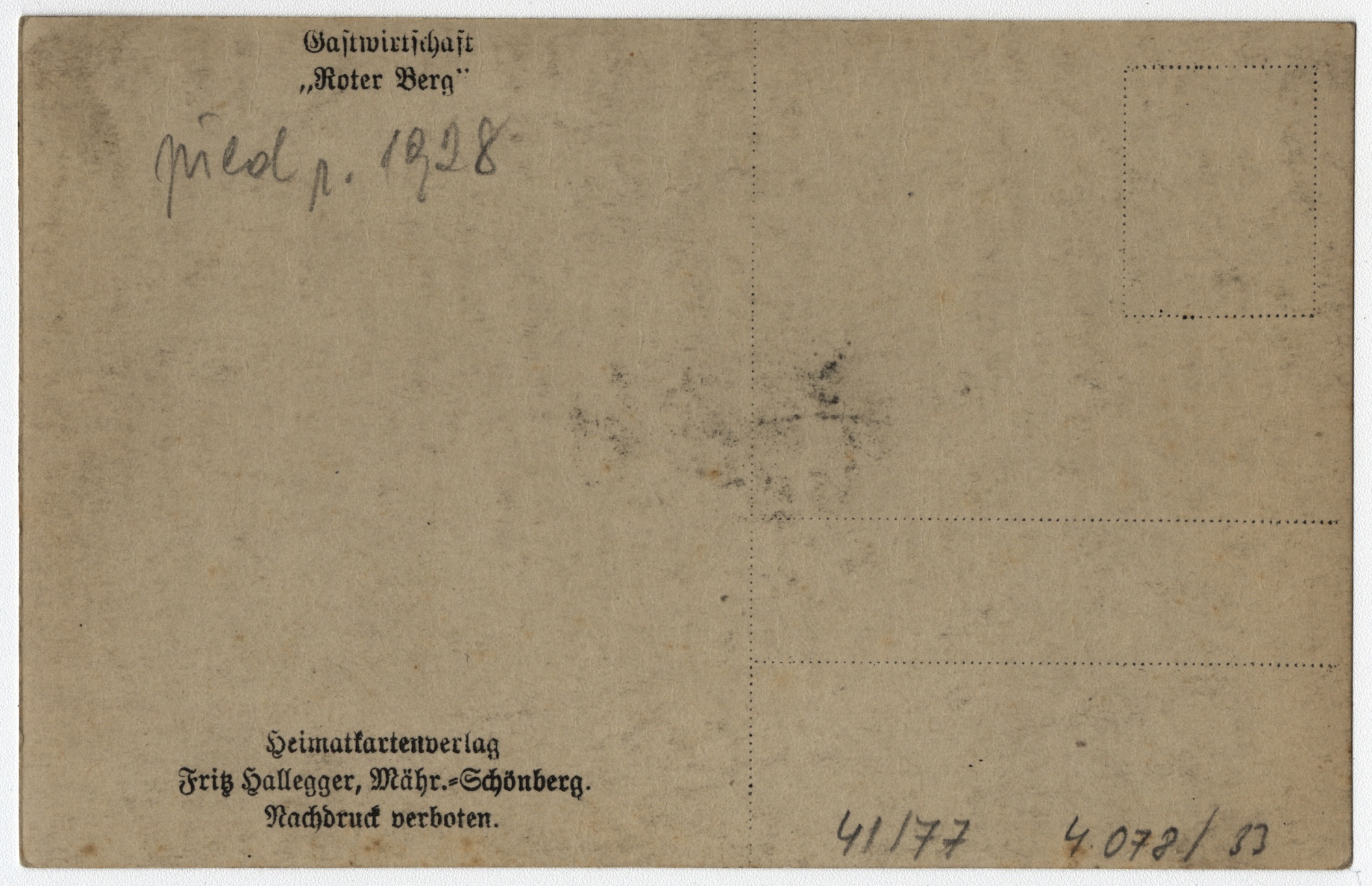 Náhledový obrázek Hostinec na Červenohorském sedle v zimě (čb. pohlednice) - 2