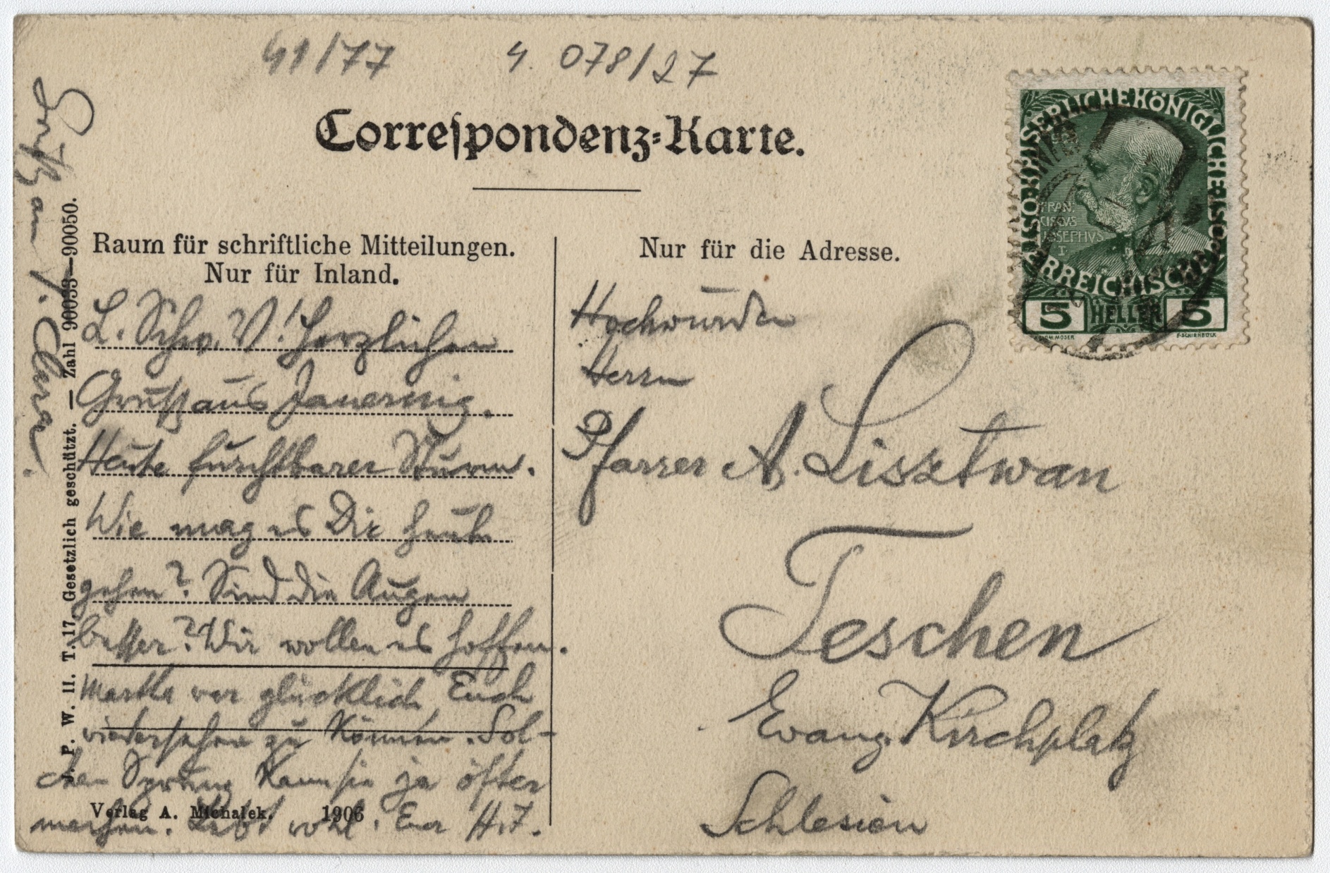 Náhledový obrázek Město Javorník (quodlibetová pohlednice) - 2