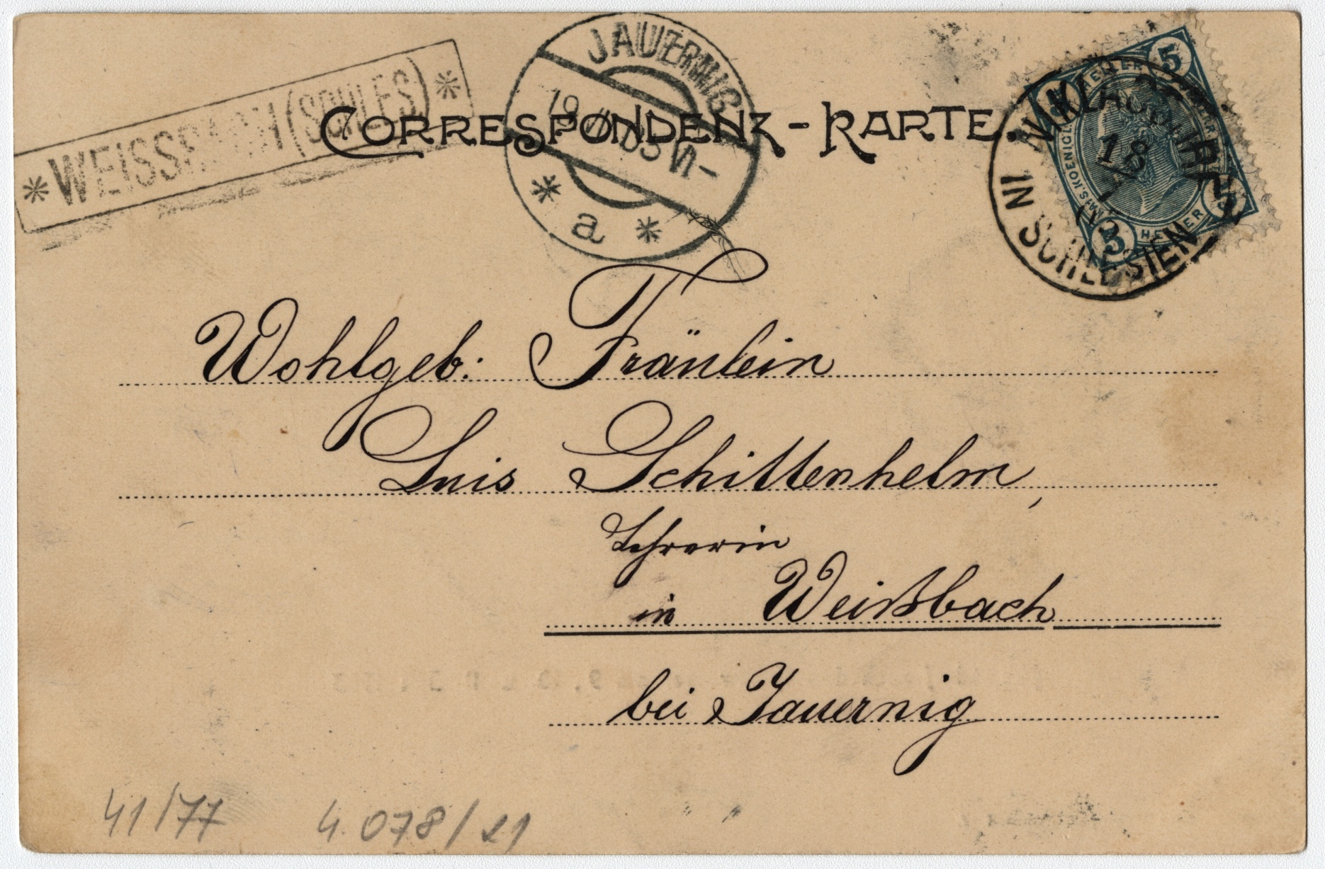 Náhledový obrázek Následky povodně r. 1903 v Mikulovicích (čb. pohlednice) - 2
