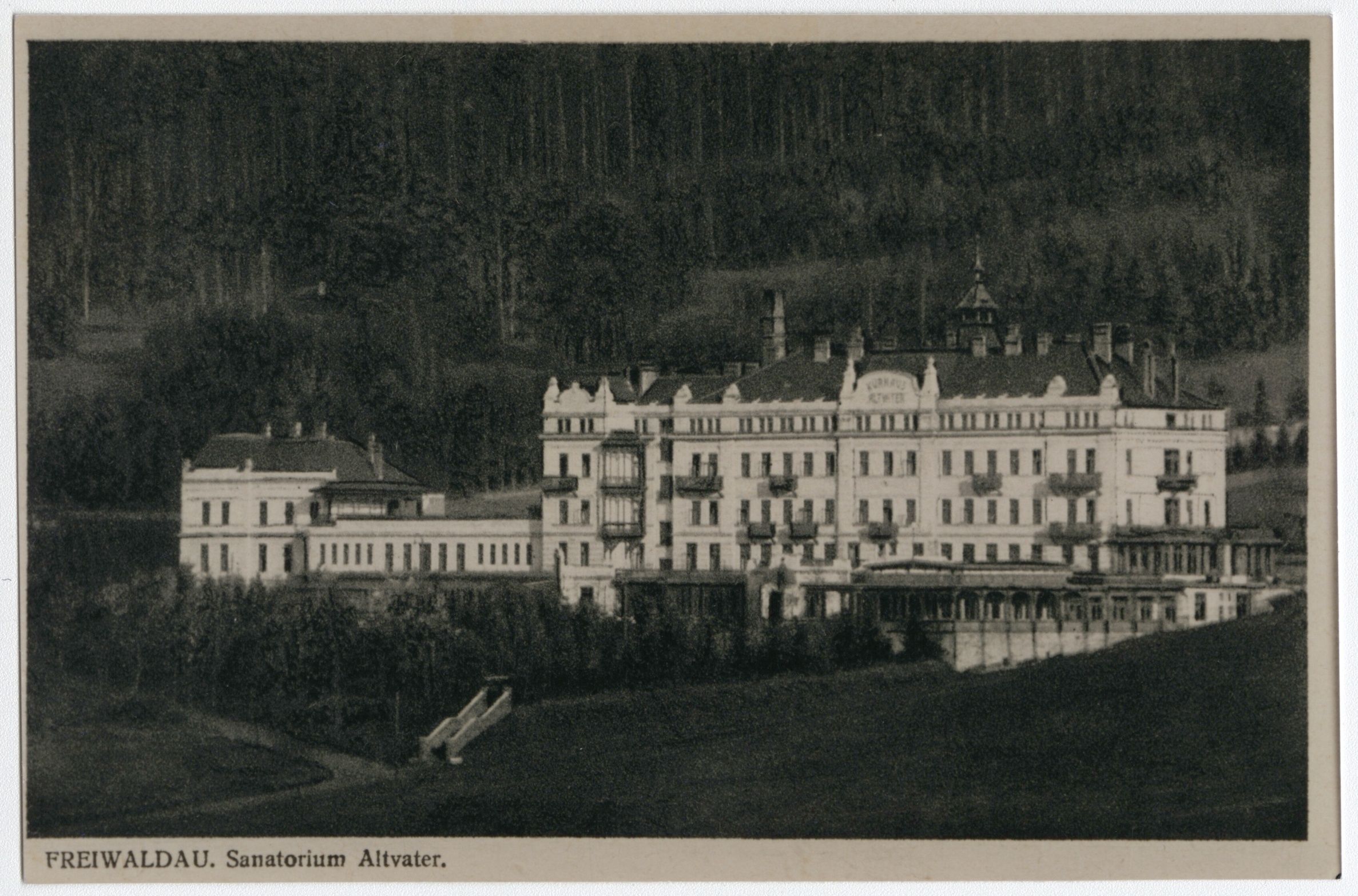 Náhledový obrázek Sanatorium Altvater v Jeseníku (fotografická reprodukce pohlednice) - 1