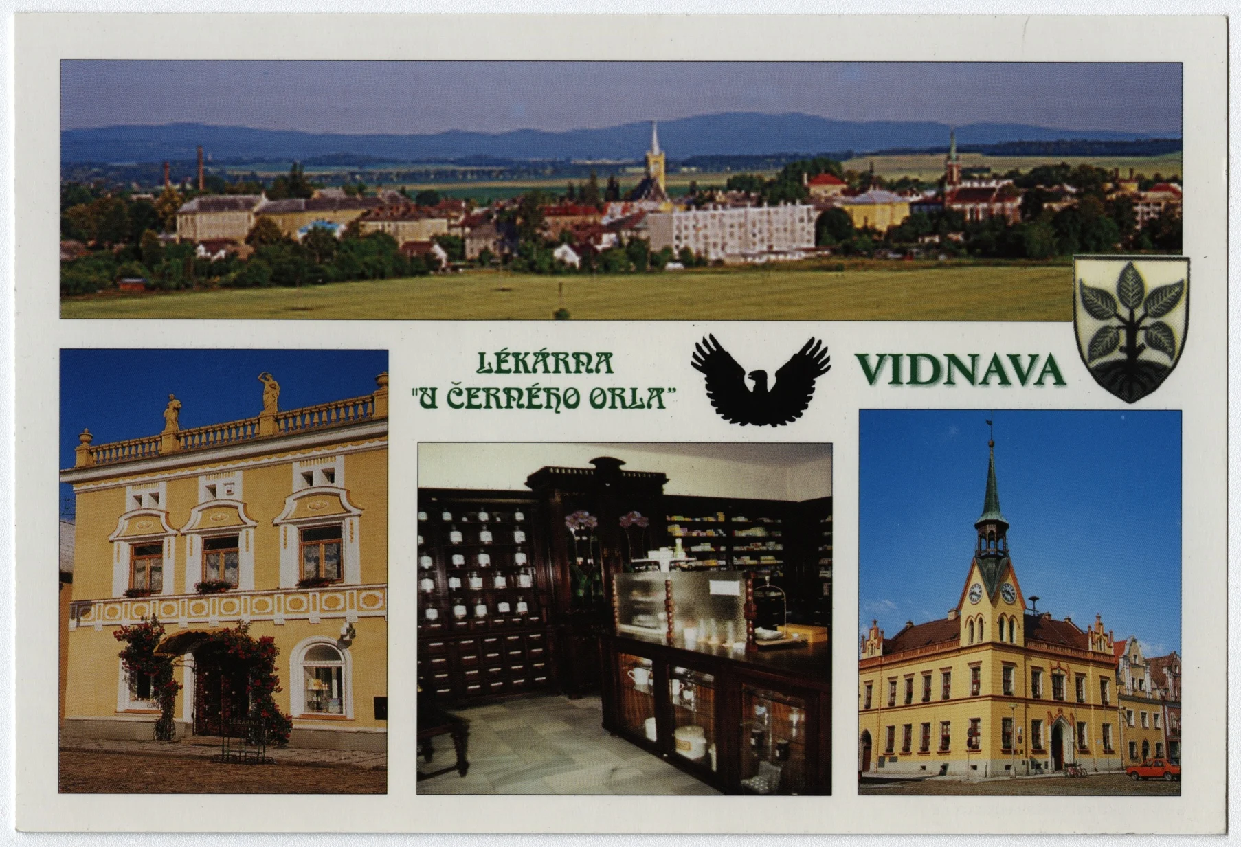 Náhledový obrázek předmětu Vidnava a lékárna U Černého orla (barevná pohlednice)