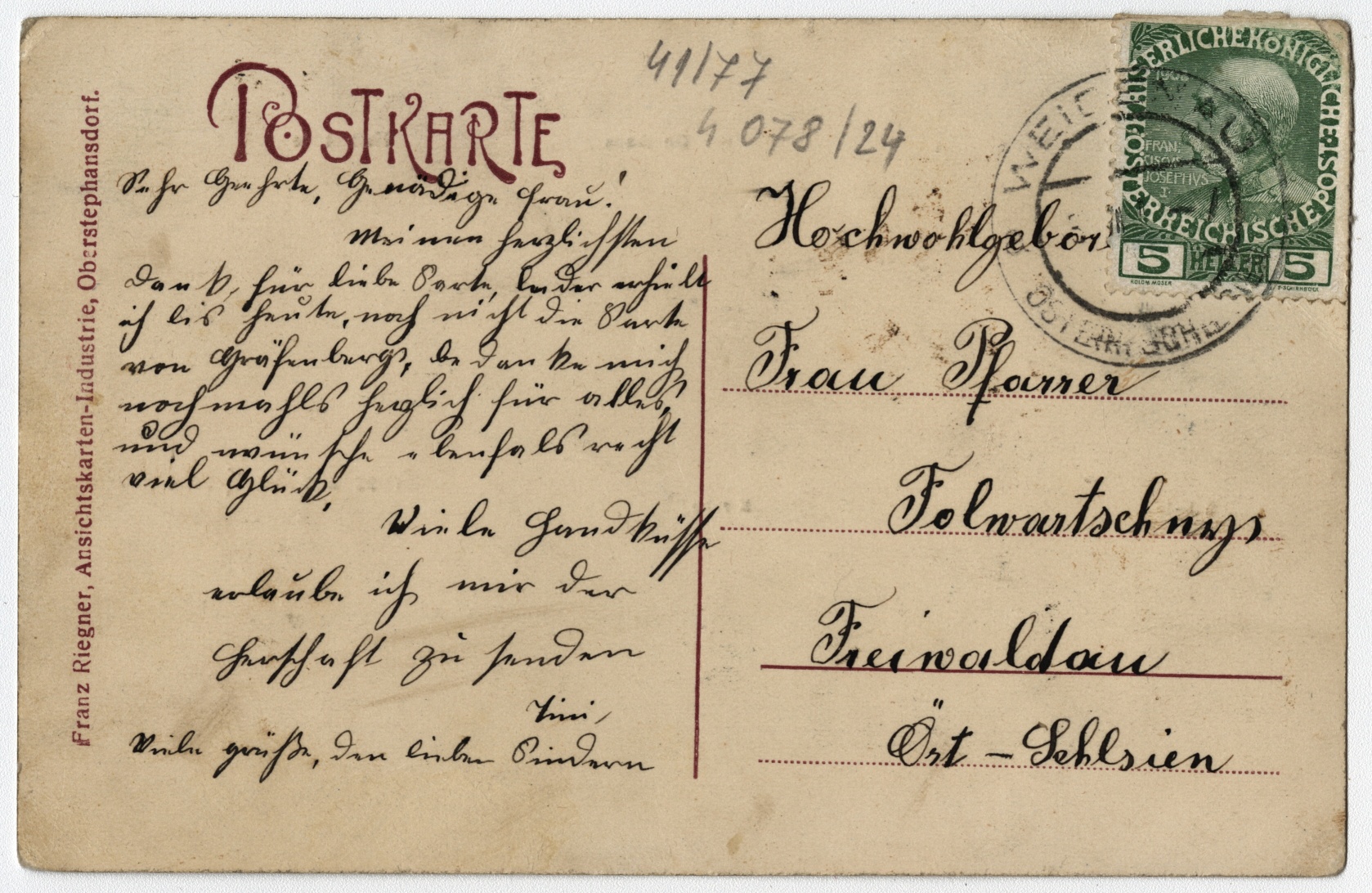 Náhledový obrázek Velká Kraš (quodlibetová čb. pohlednice) - 1