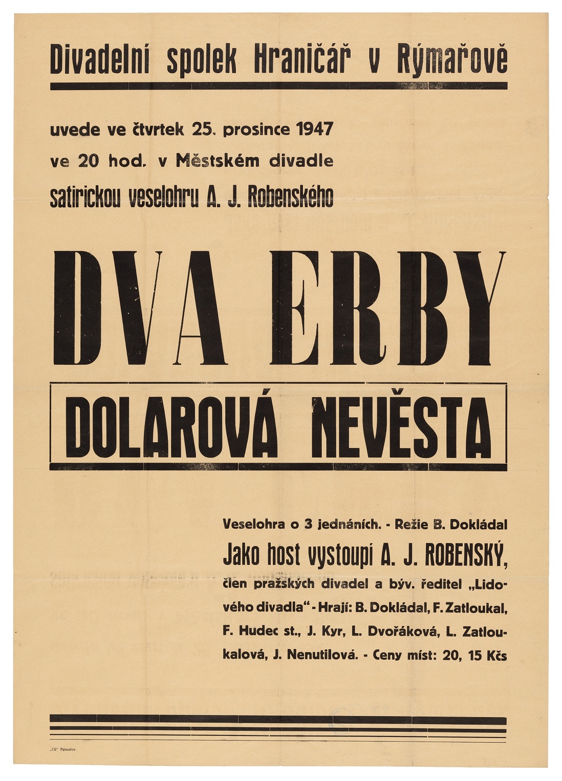 Náhledový obrázek Divadelní plakát - 1