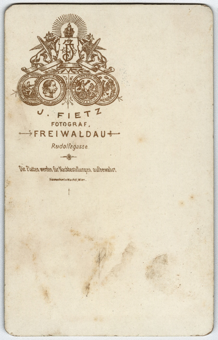 Náhledový obrázek Lesnický pokladník Rudolf Peschke (kabinetní portrét) - 2