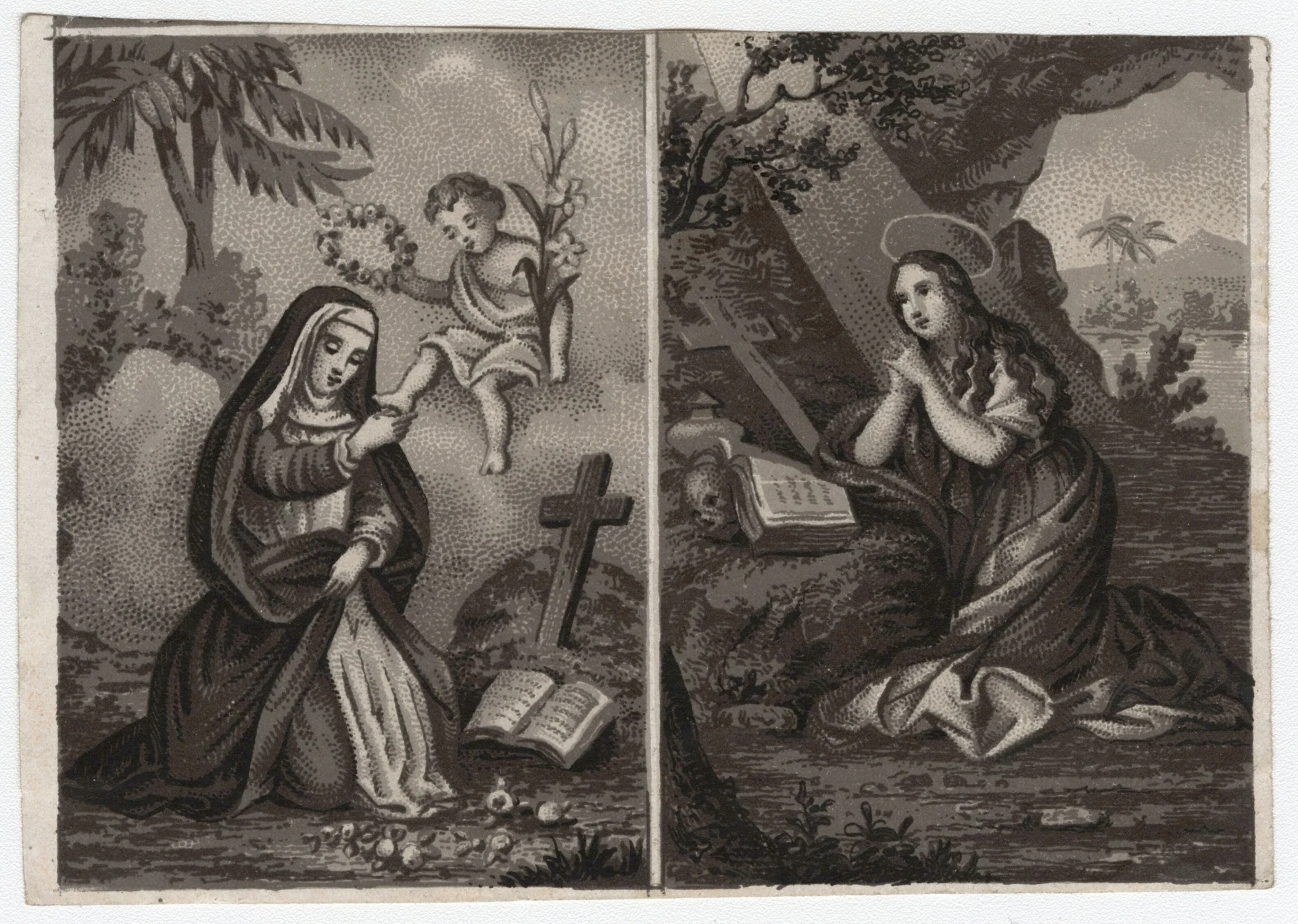 Náhledový obrázek předmětu Sv. Tereza a Máří Magdaléna (devoční grafika)