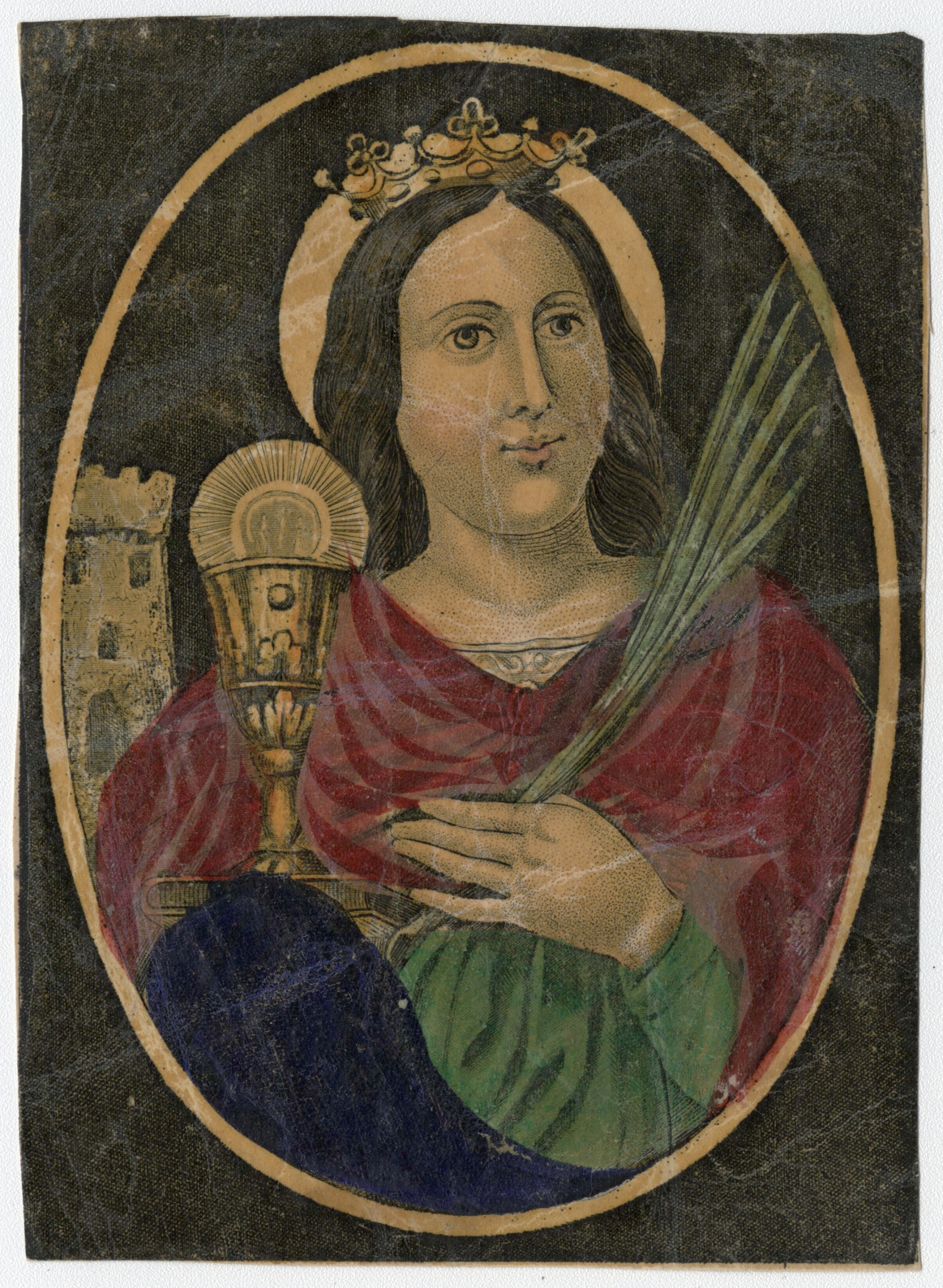 Náhledový obrázek Svatá Barbora (devoční grafika) - 1