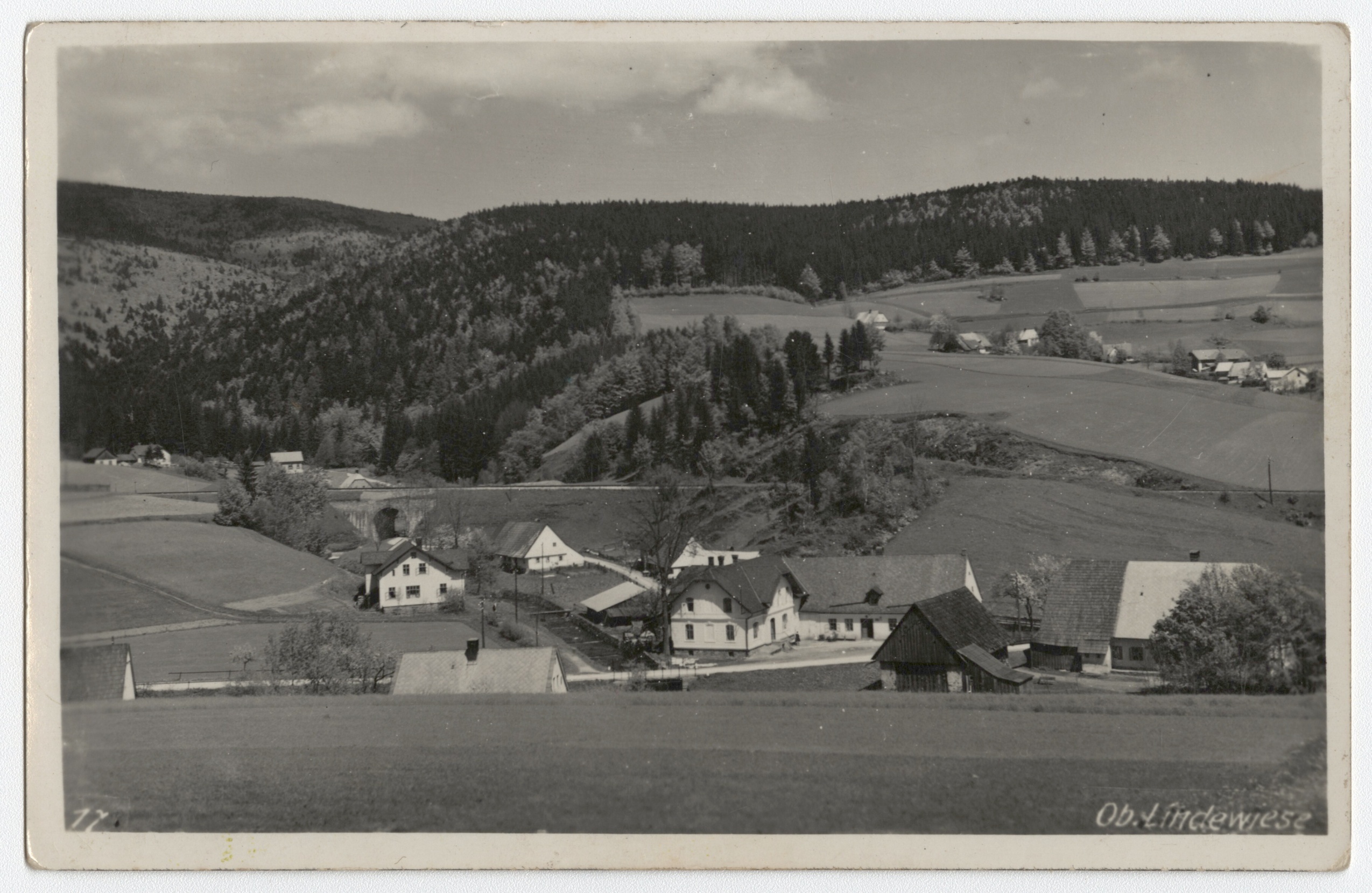 Náhledový obrázek Horní Lipová (čb. pohlednice) - 1