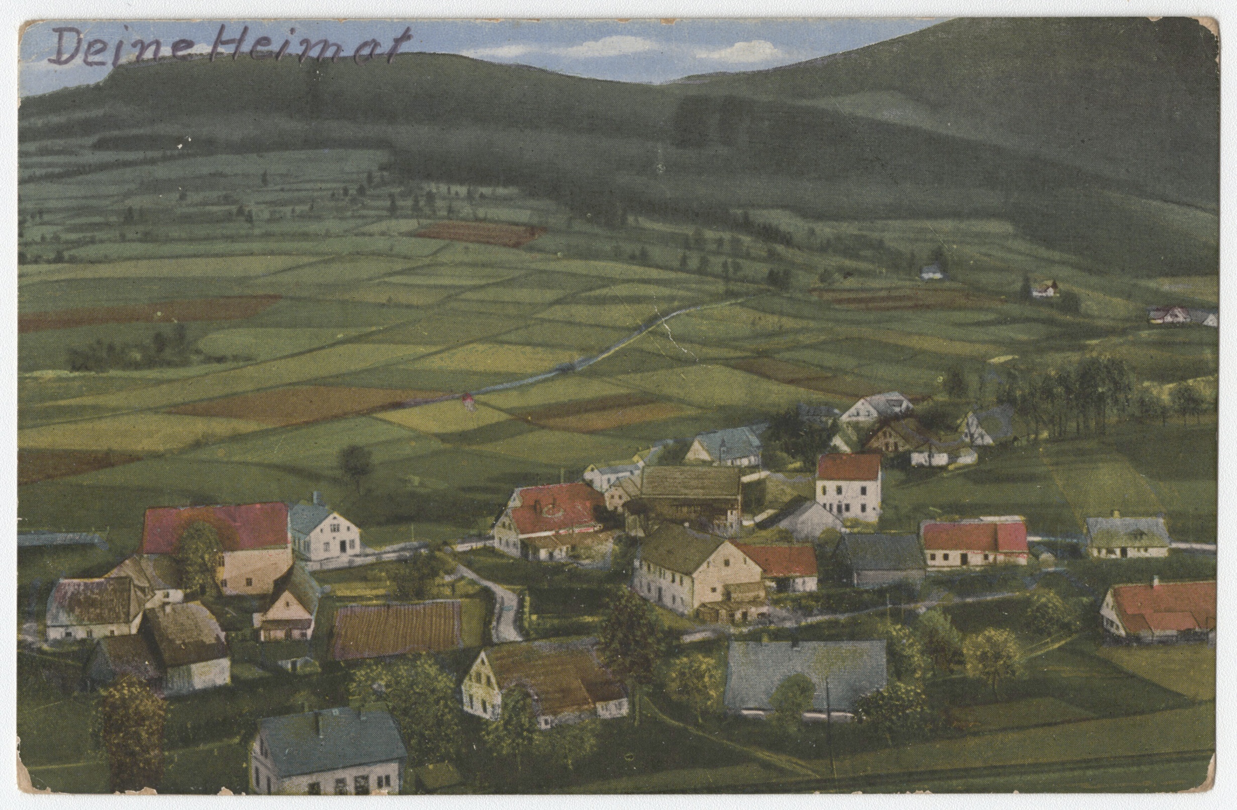 Náhledový obrázek Horní Lipová (kolorovaná pohlednice) - 1
