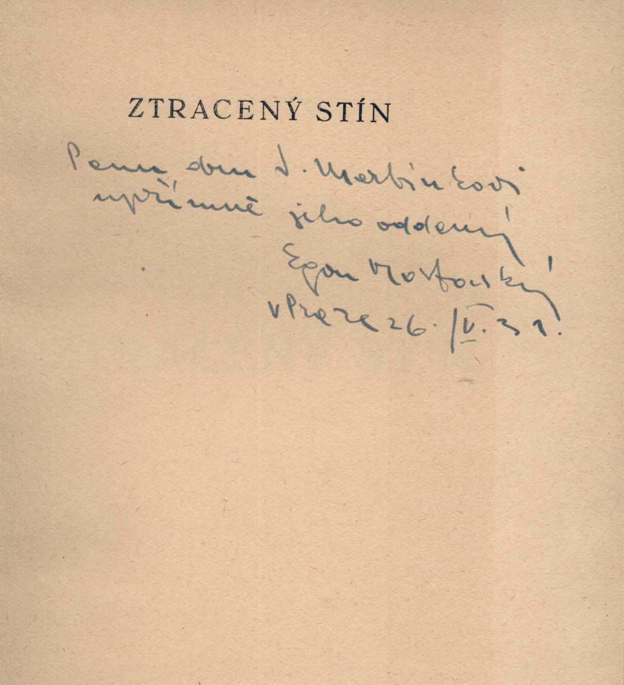 Náhledový obrázek Ztracený stín - 1