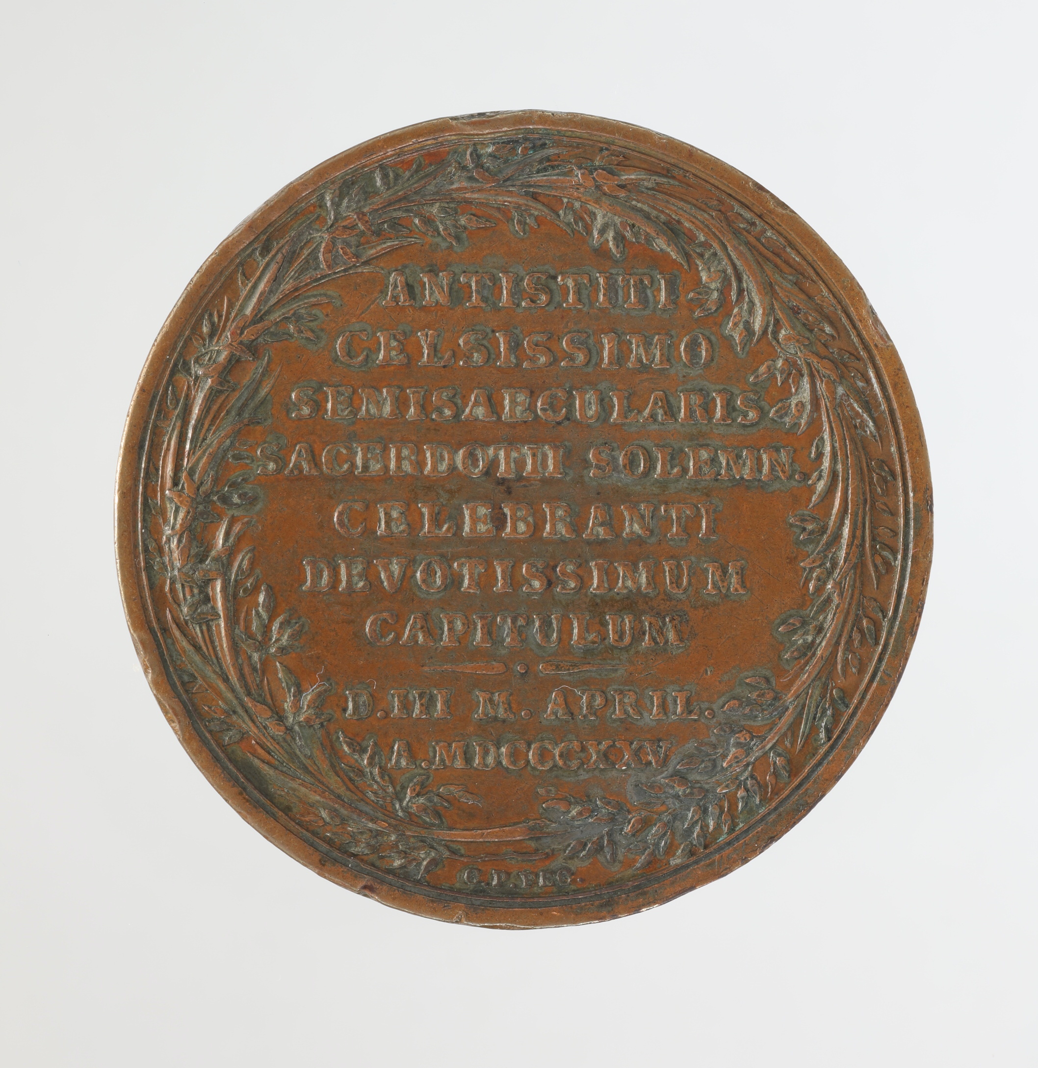 Náhledový obrázek Medaile k 50. výročí kněžství vratislavského biskupa E. von Schimonského (1825) - 1