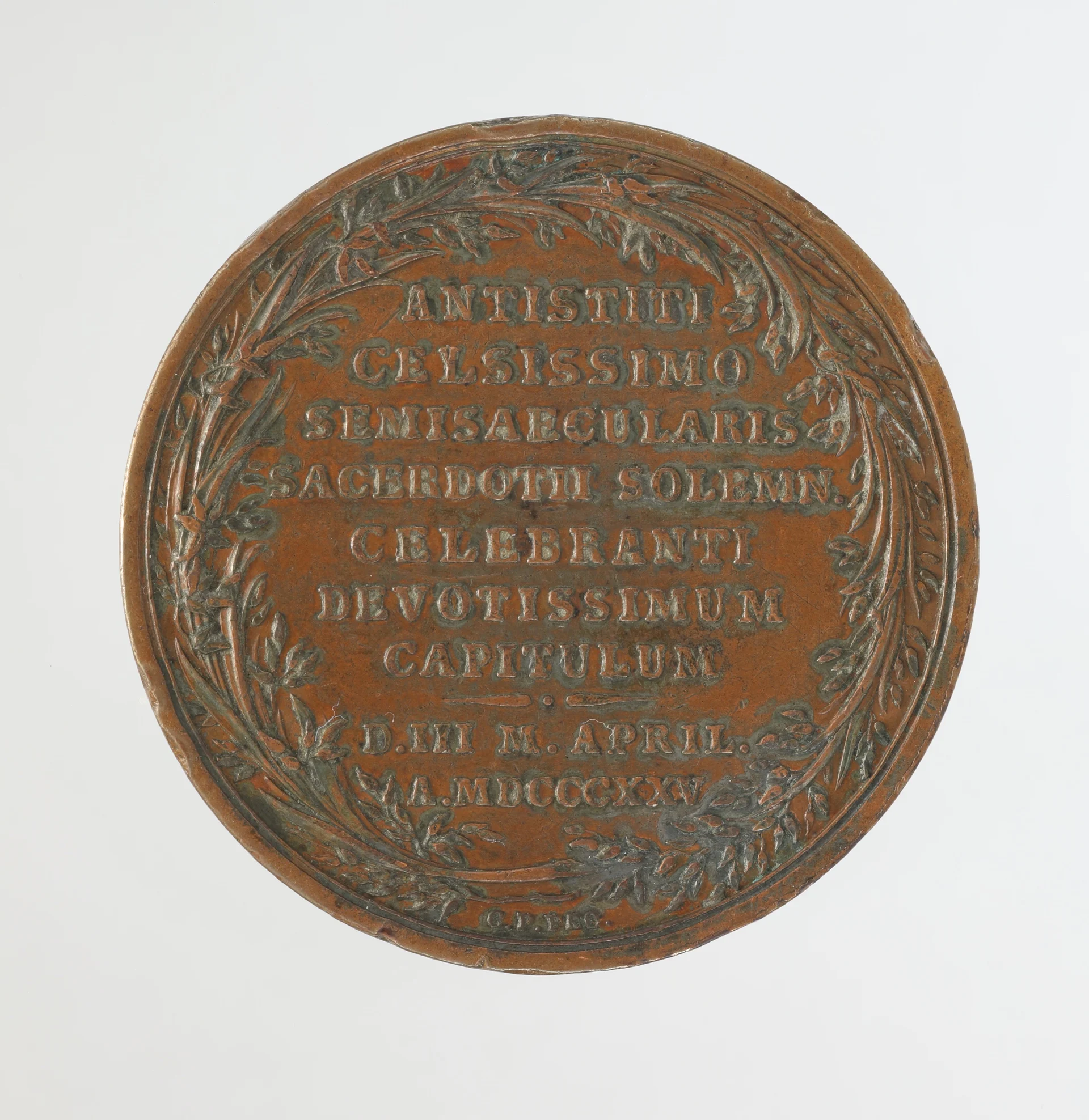 Náhledový obrázek předmětu Medaile k 50. výročí kněžství vratislavského biskupa E. von Schimonského (1825)