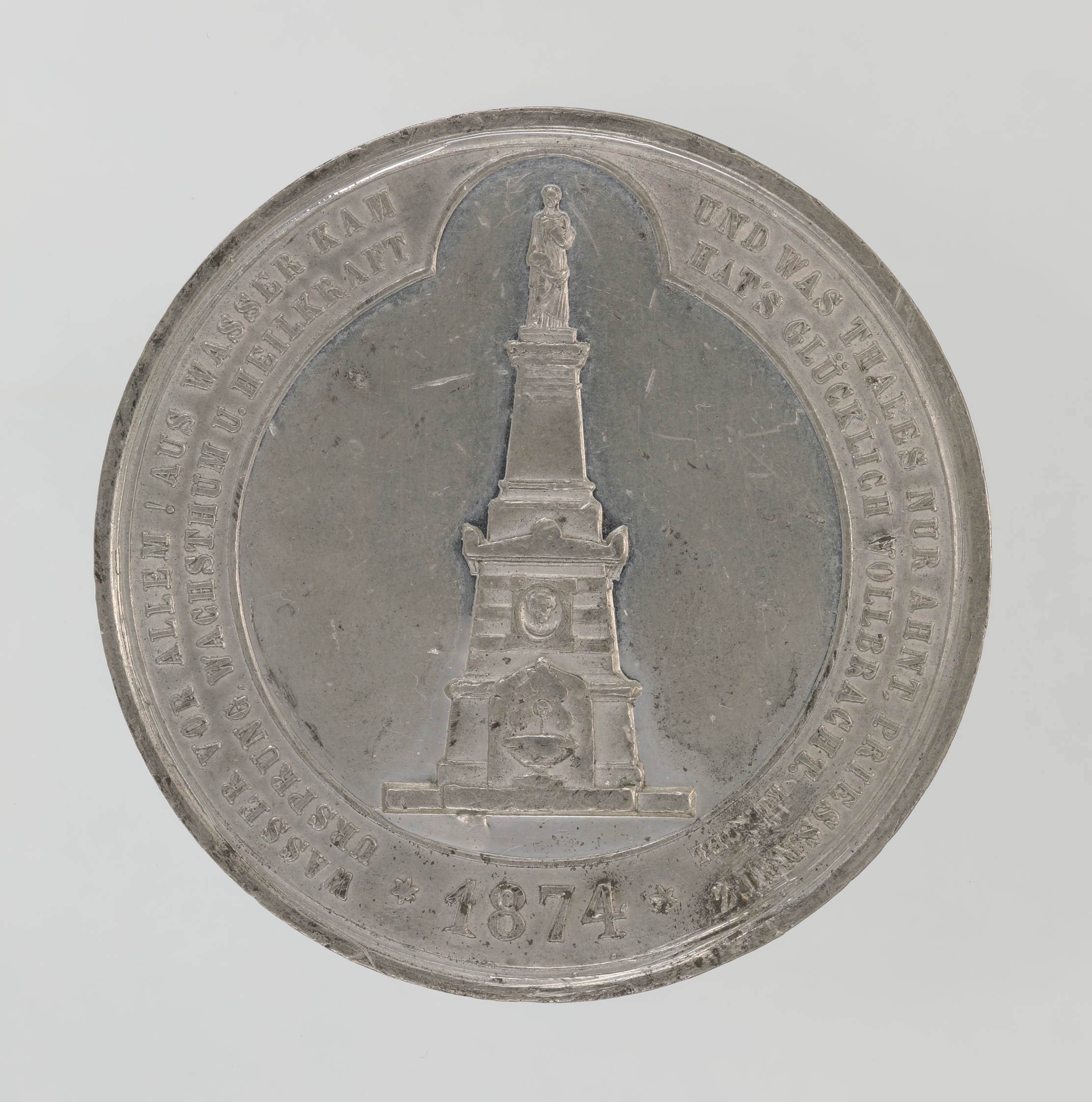 Náhledový obrázek Medaile V. Priessnitze k odhalení Českého pomníku (1874) - 1