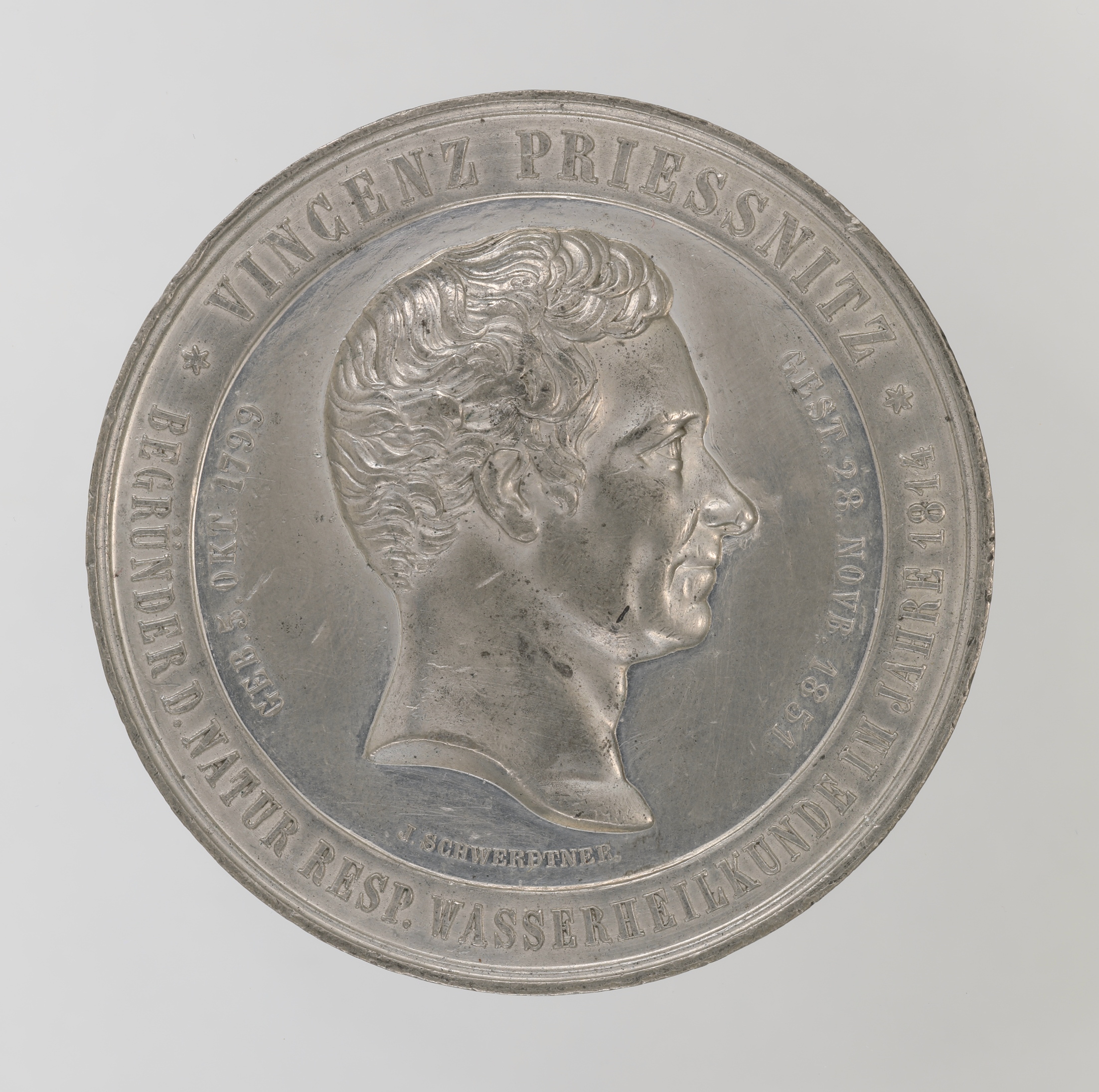 Náhledový obrázek Medaile V. Priessnitze k odhalení Českého pomníku (1874) - 2