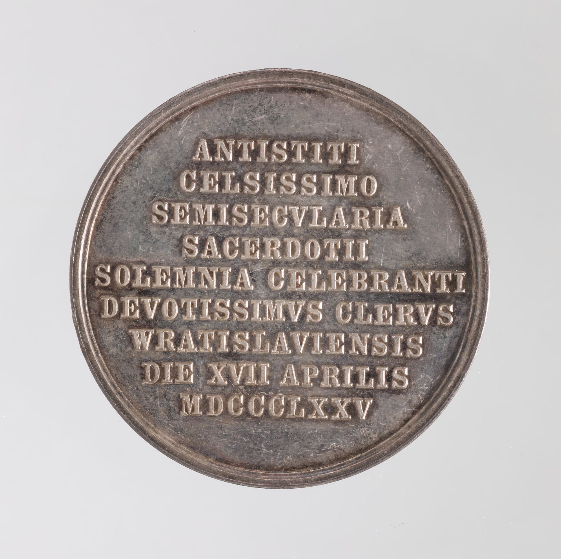 Náhledový obrázek Medaile k 50. výročí kněžství vratislavského biskupa H. Förstera (1875) - 2