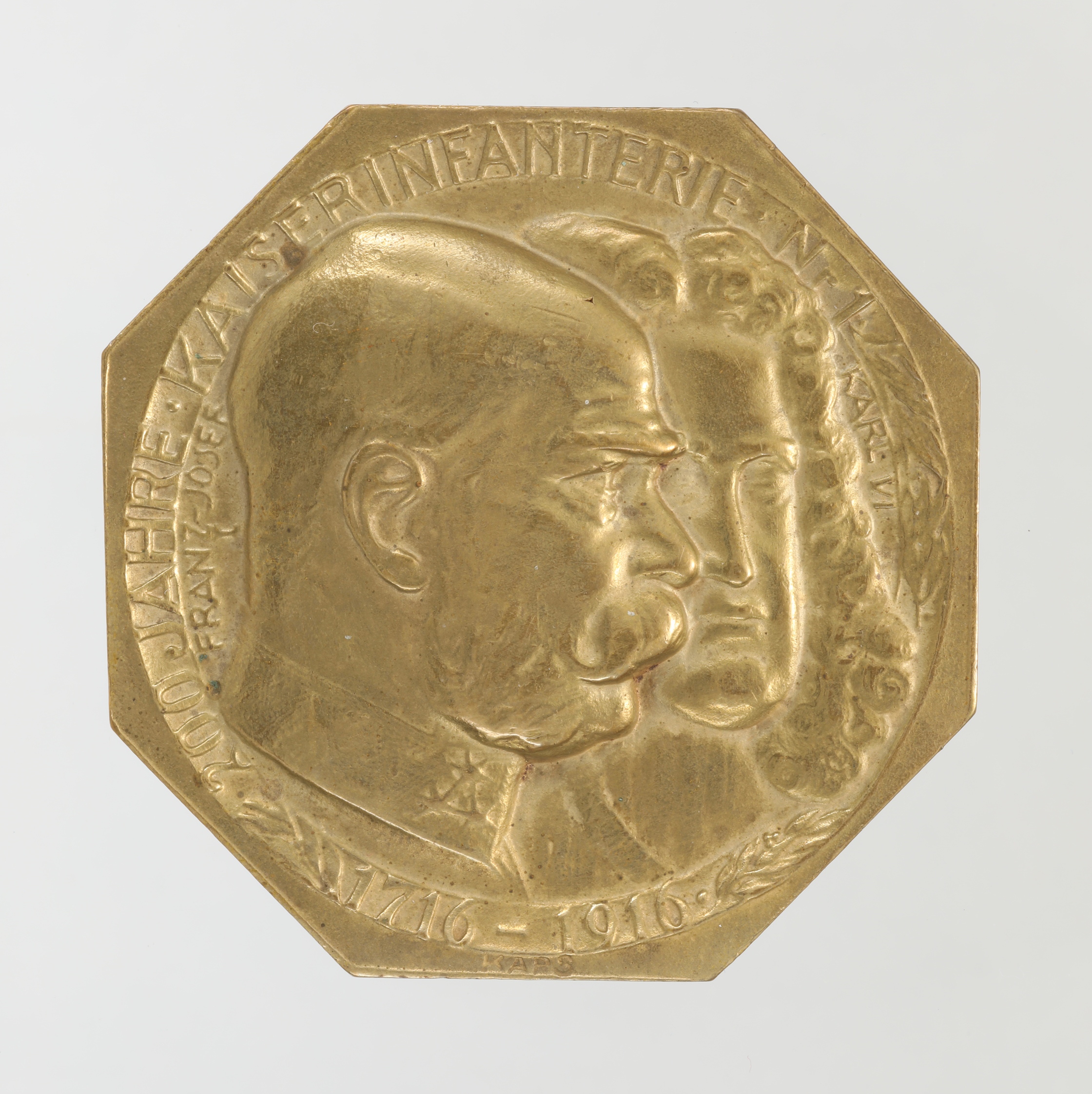 Náhledový obrázek Plaketa k 200. výročí 1. pěšího pluku Kaiser v Opavě (1916) - 1