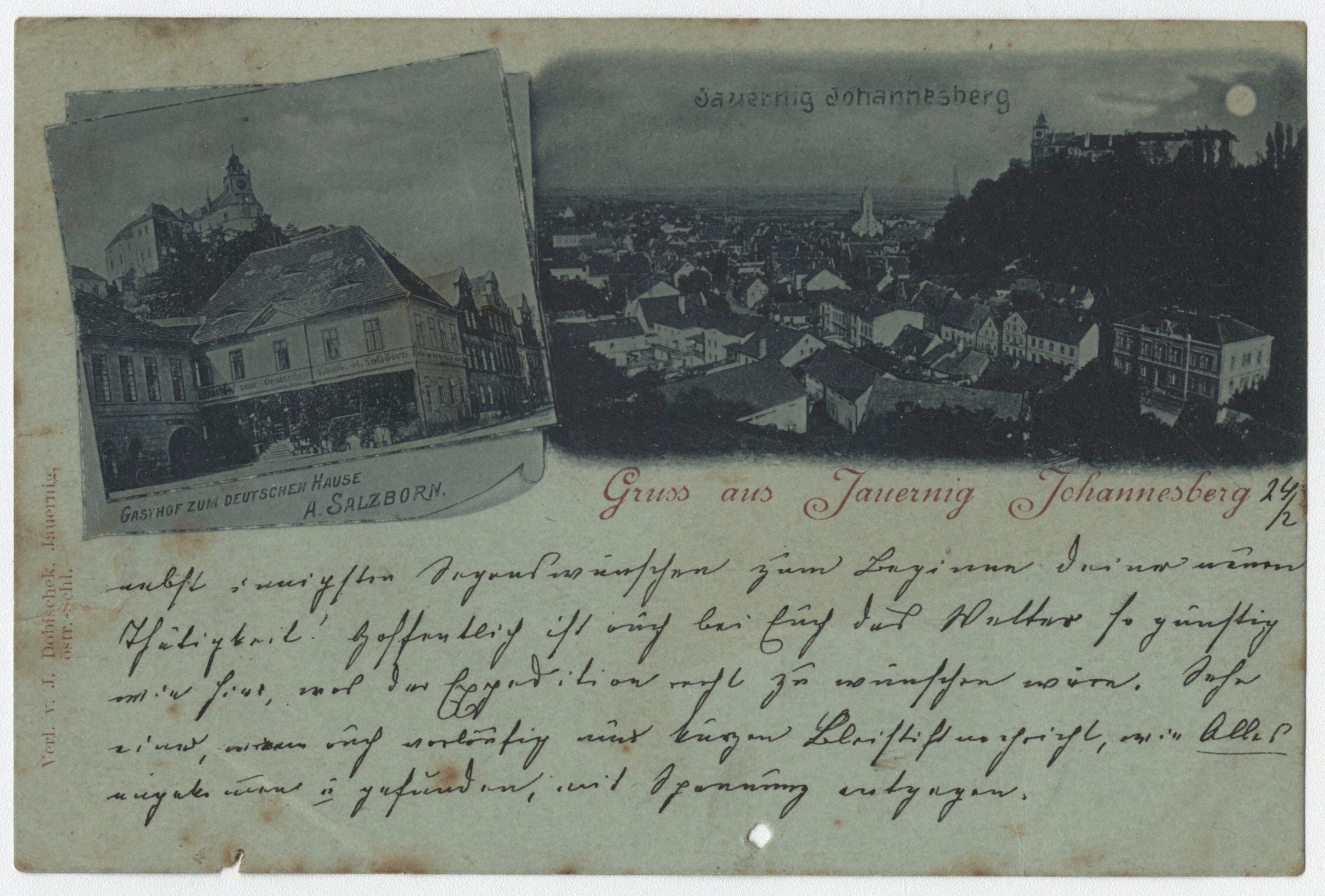 Náhledový obrázek Město Javorník (kombinavaná pohlednice) - 1