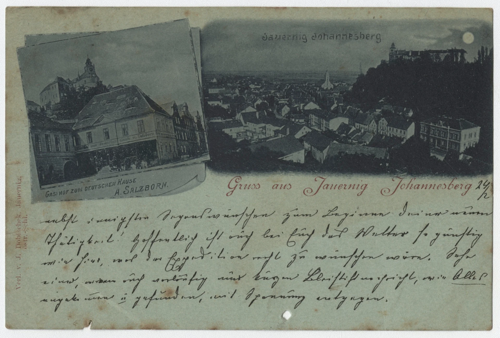Náhledový obrázek předmětu Město Javorník (kombinavaná pohlednice)