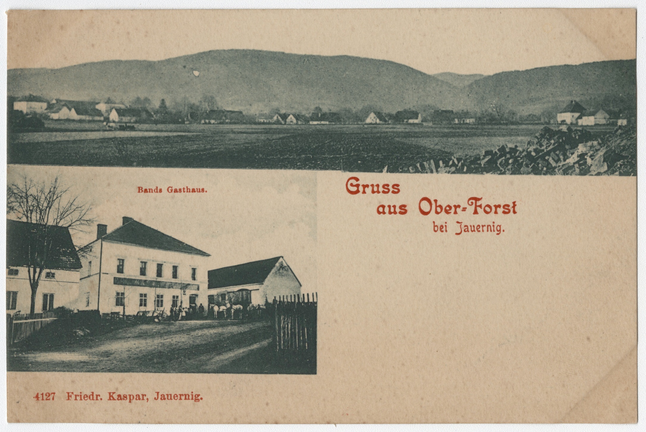 Náhledový obrázek Horní Fořt u Javorníka (čb. pohlednice) - 1