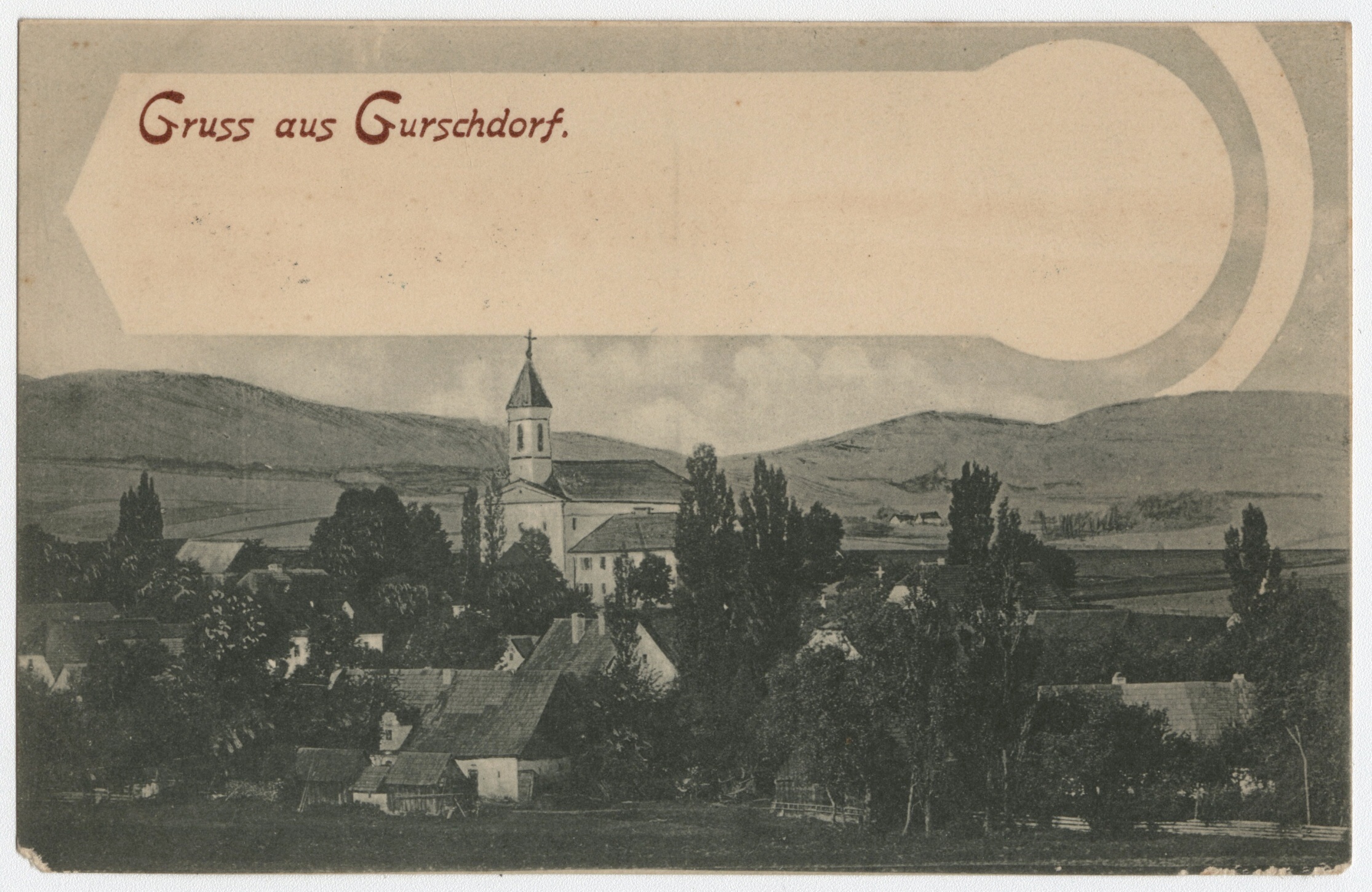 Náhledový obrázek Obec Skorošice (čb. pohlednice) - 1